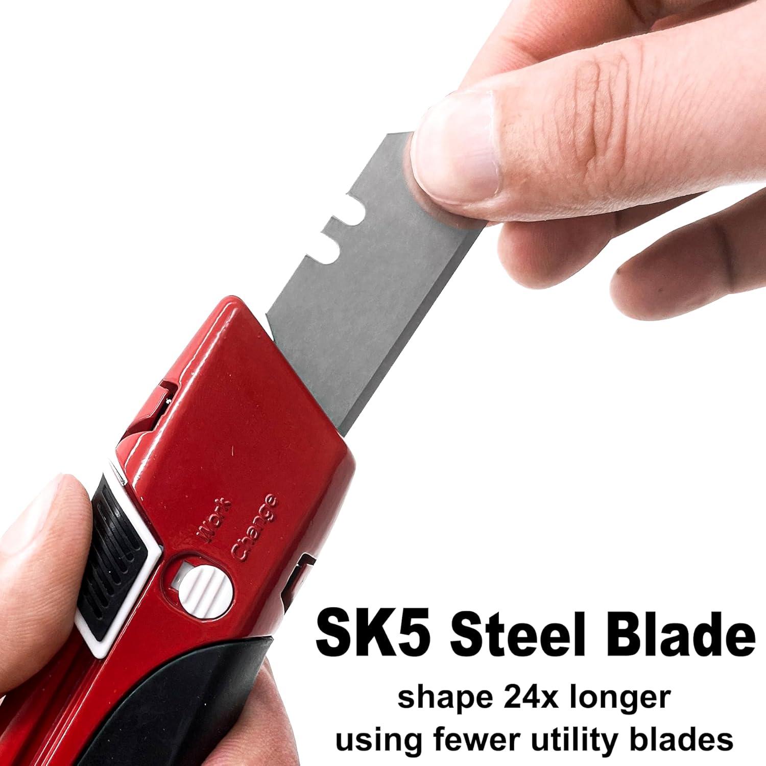 Cuchillo de Utilidad Retráctil HAUTMEC HT0195 - Doble Seguridad