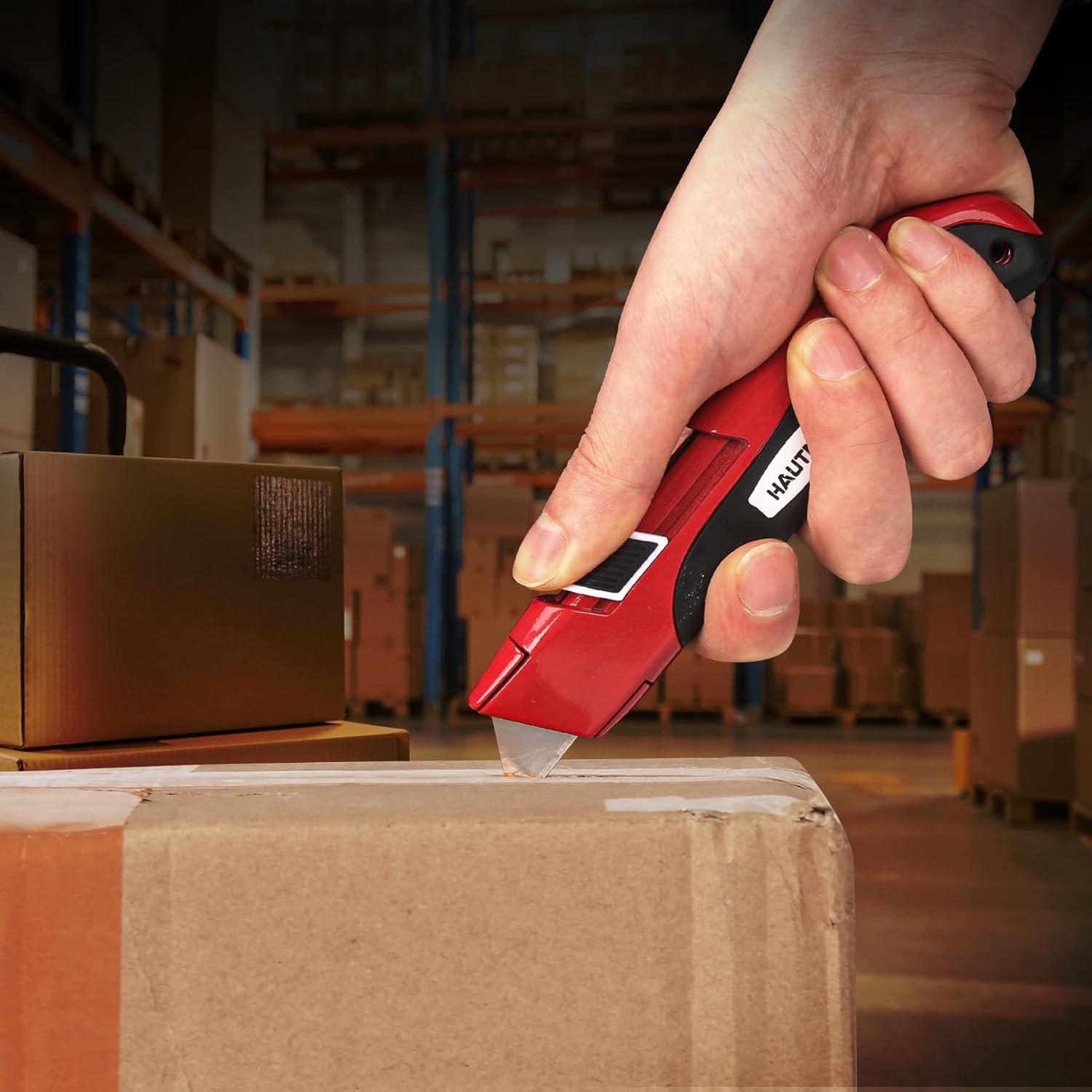 Cuchillo de Utilidad Retráctil HAUTMEC HT0195 - Doble Seguridad