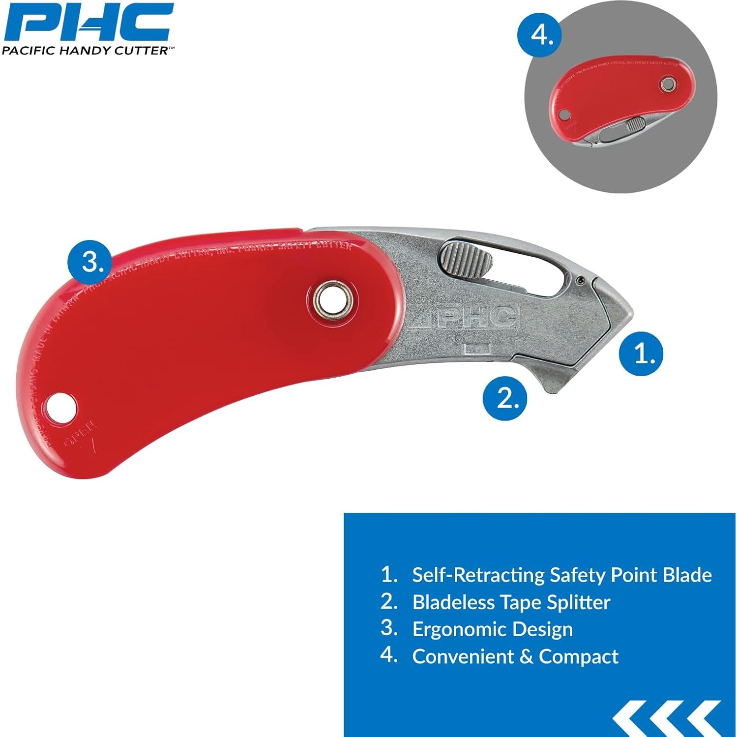 Cortador de Seguridad de Bolsillo PSC2 Pacific Handy Cutter - Caja de 12