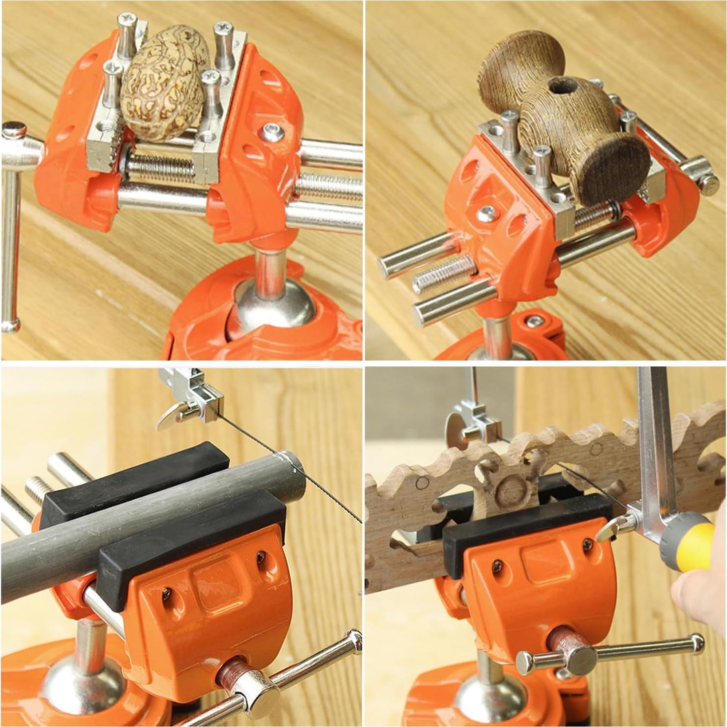 Abrazadera de Banco MAXMAN Naranja 360° Acero Alta Resistencia