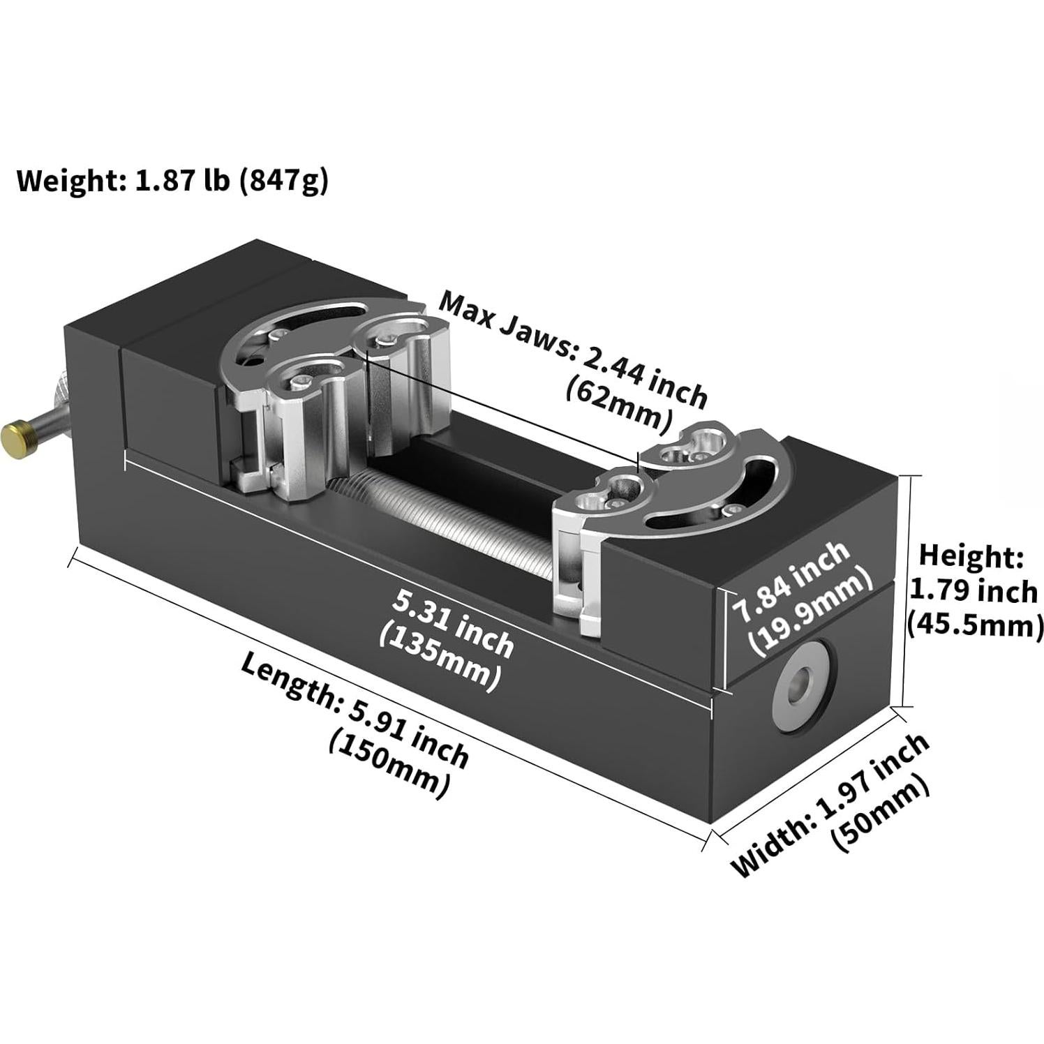 Torno de Banco Multi-Material ARKNOAH FV-BL01 - Sujeción Universal