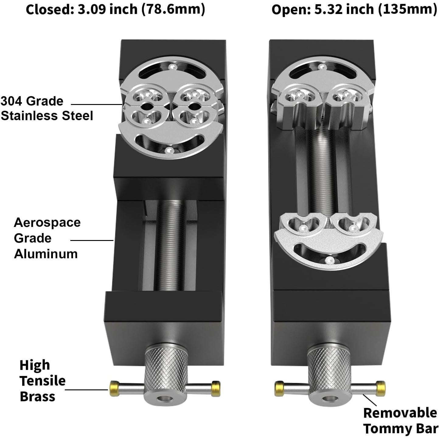 Torno de Banco Multi-Material ARKNOAH FV-BL01 - Sujeción Universal