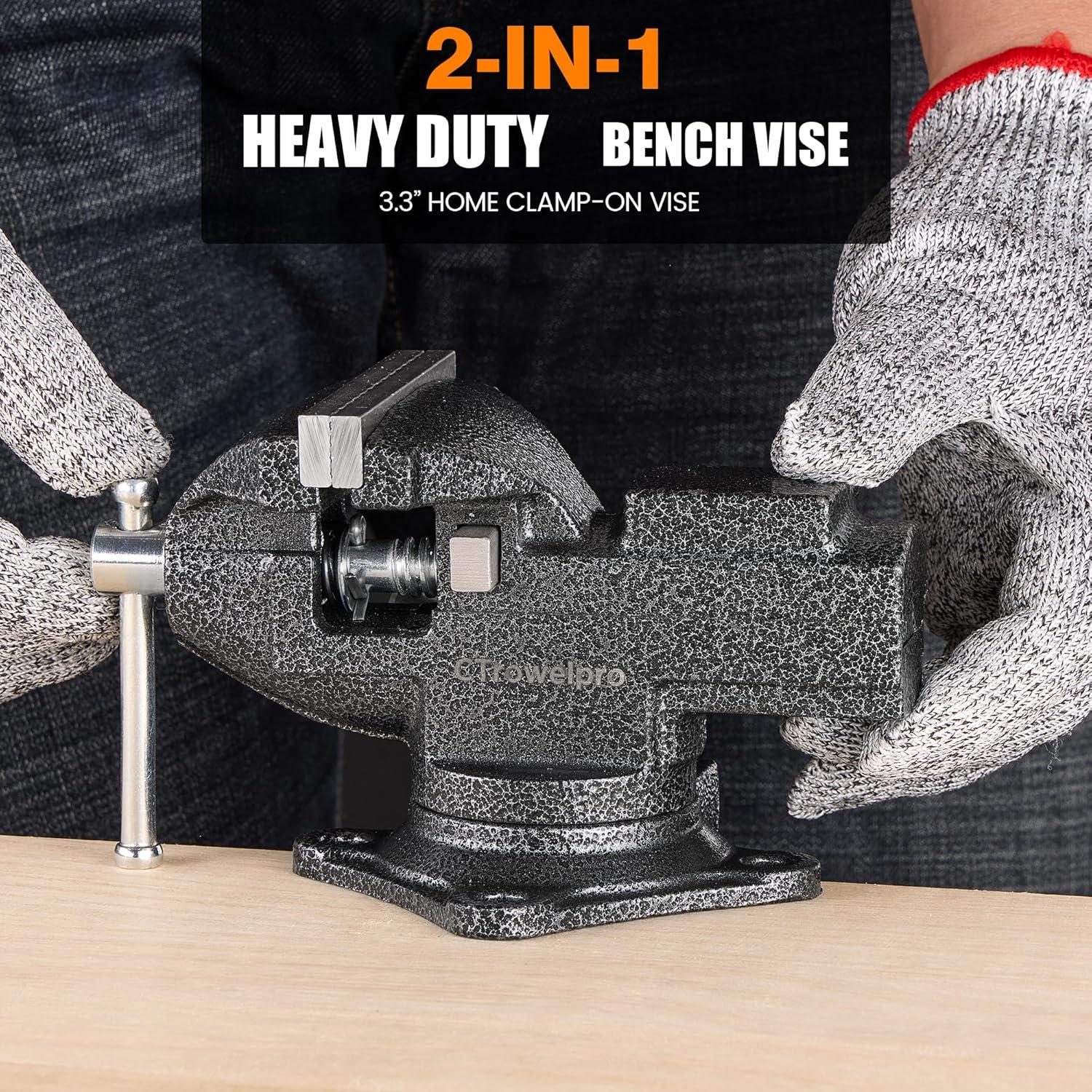 Morsa Universal CTrowelpro 3.3" con Base Giratoria 360°