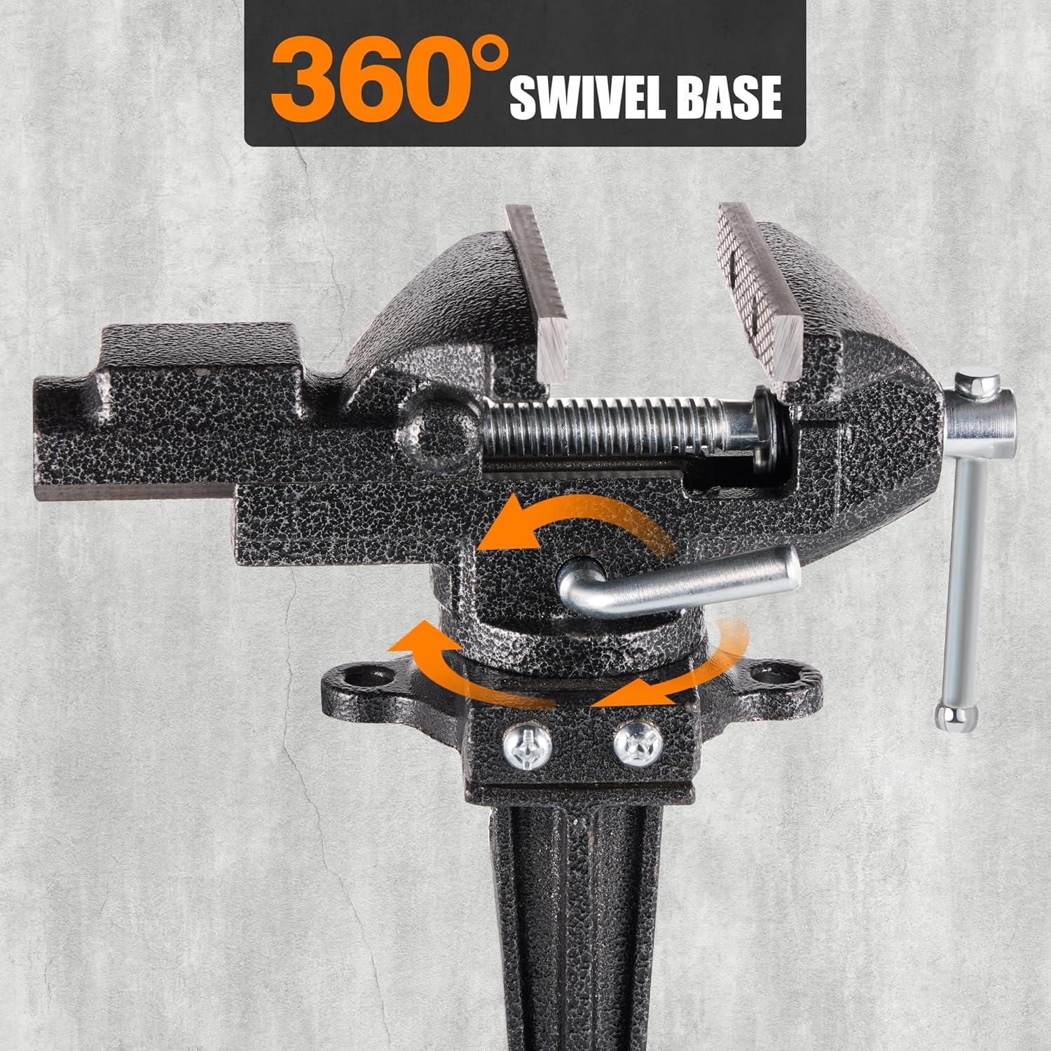 Morsa Universal CTrowelpro 3.3" con Base Giratoria 360°