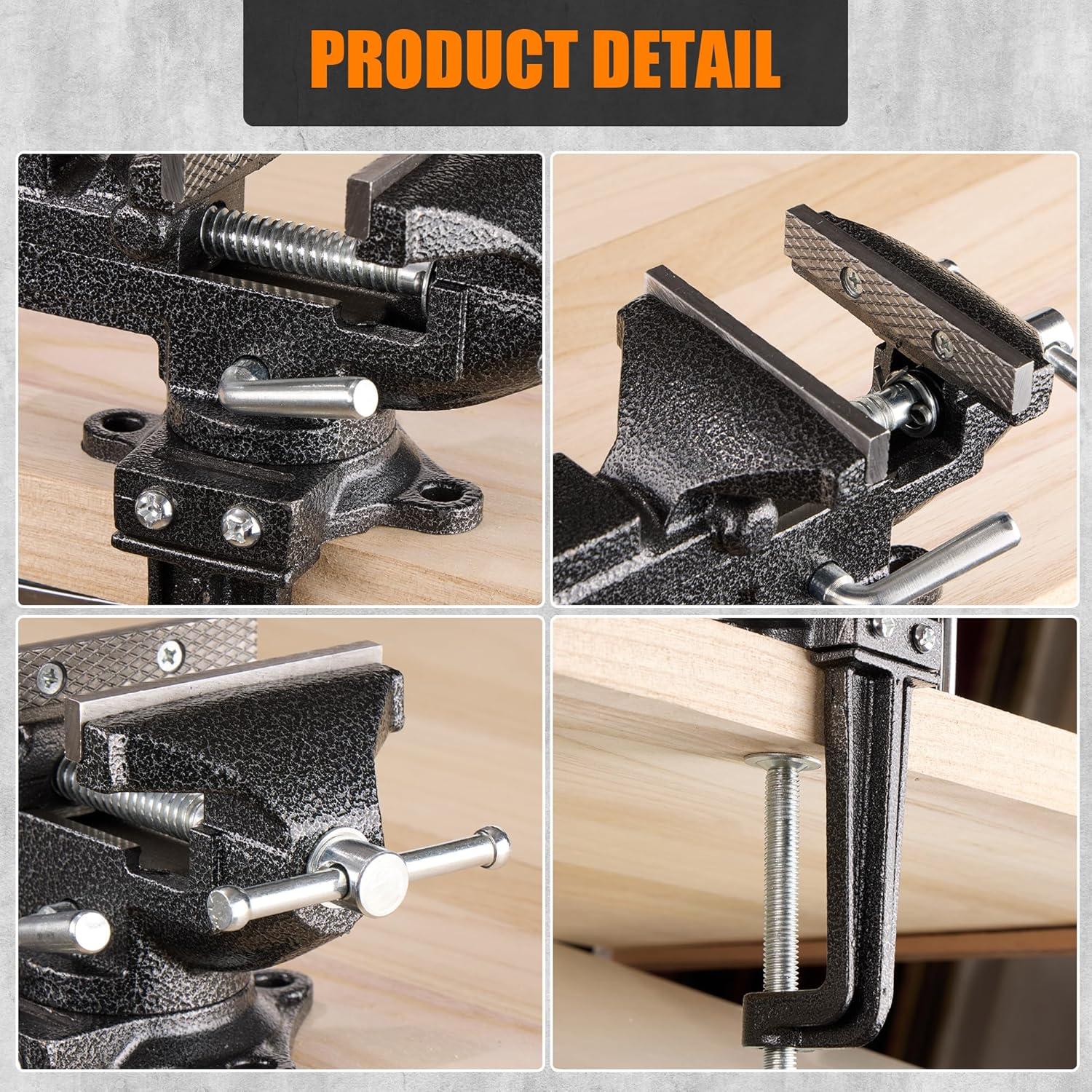 Morsa Universal CTrowelpro 3.3" con Base Giratoria 360°