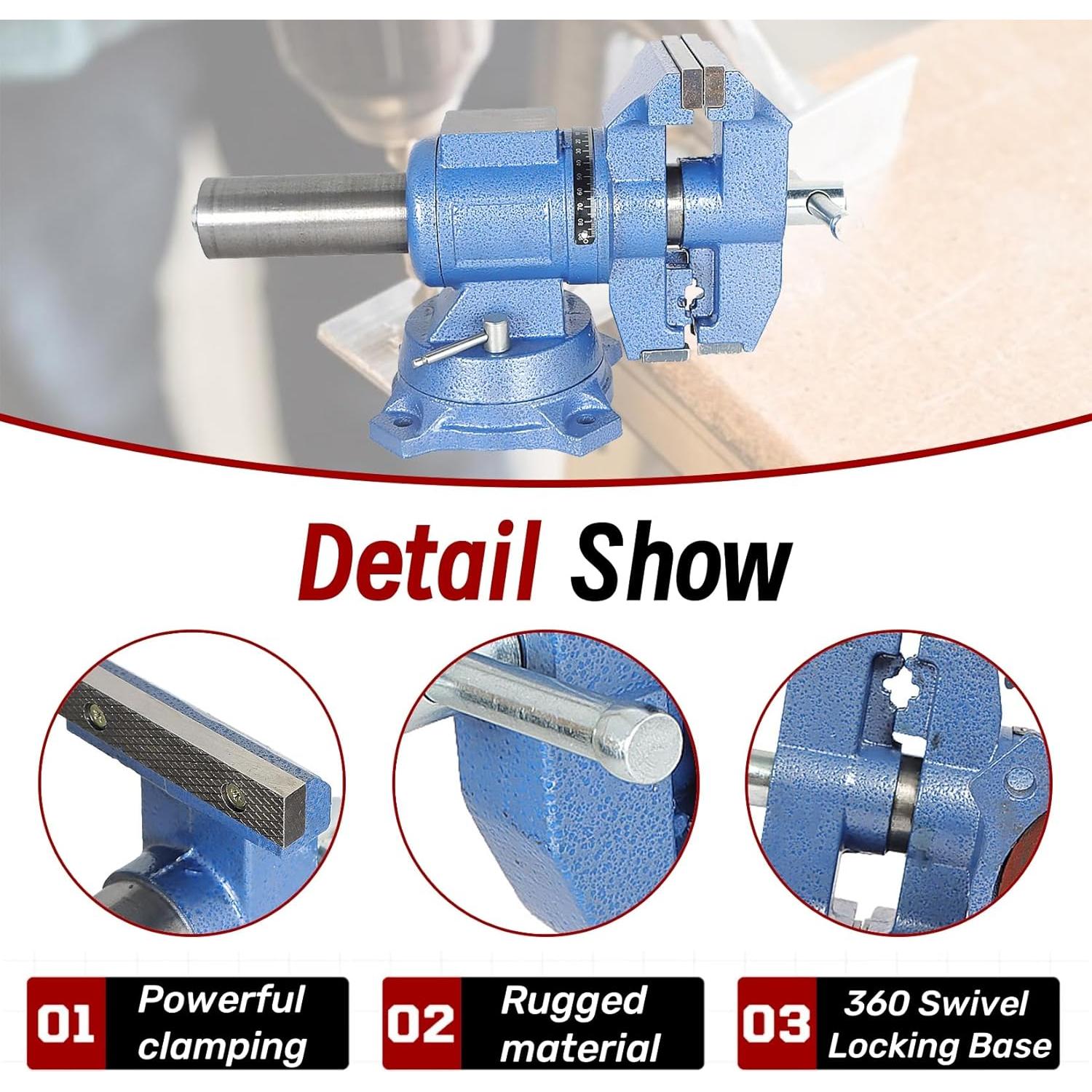 Prensa de Banco Multipropósito Findmall 10.16 cm Servicio Pesado