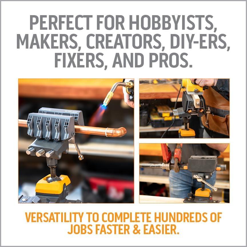 Tornillo de banco articulado WORK IQ IQVISE 360° acero y aluminio