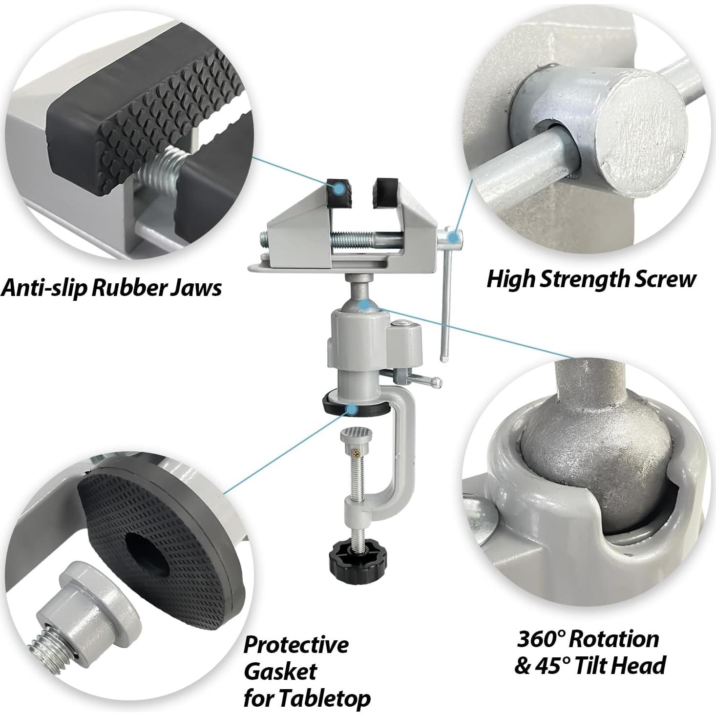 Prensa de Mesa Universal Sutekus 3" (7.62 cm) con Giro 360°