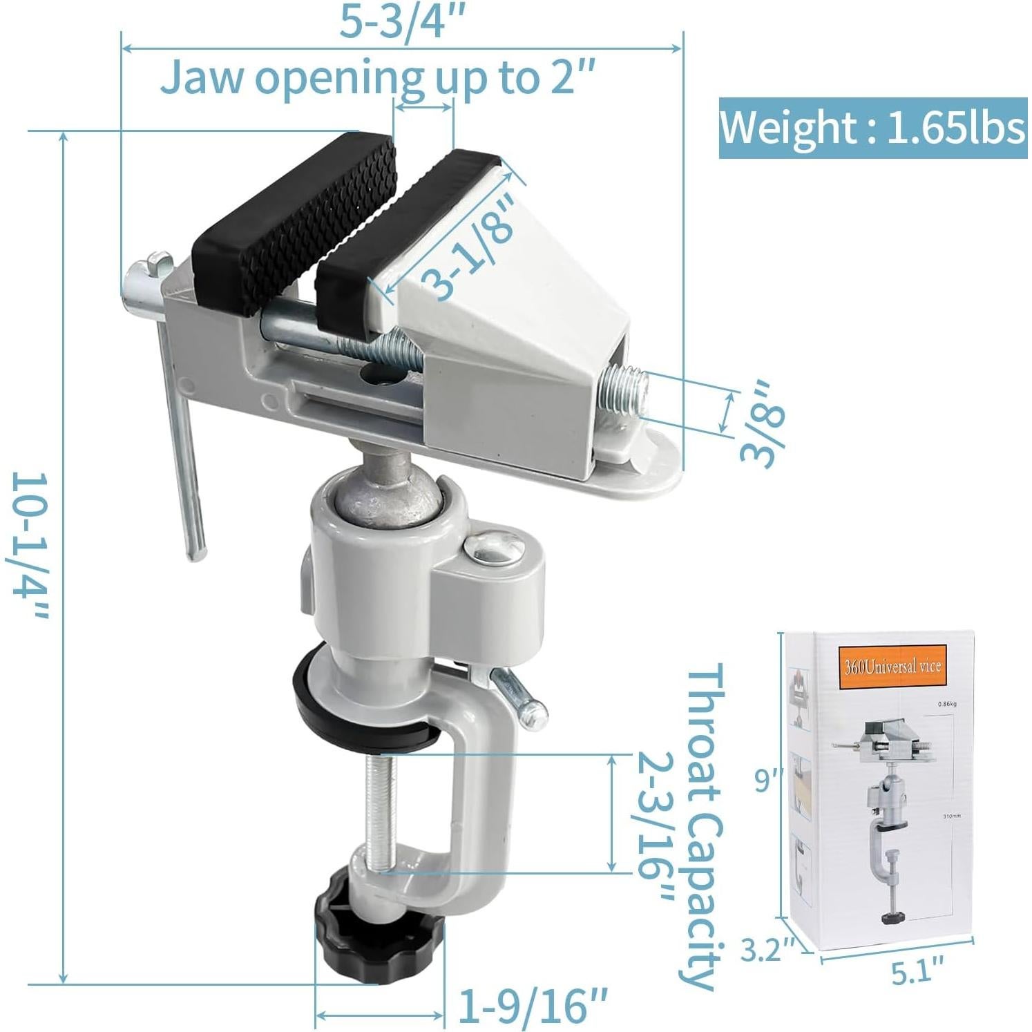 Prensa de Mesa Universal Sutekus 3" (7.62 cm) con Giro 360°