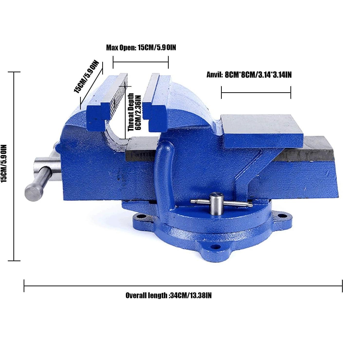 Prensa de banco pesada D LIAN DONG 6" acero 7.36 kg