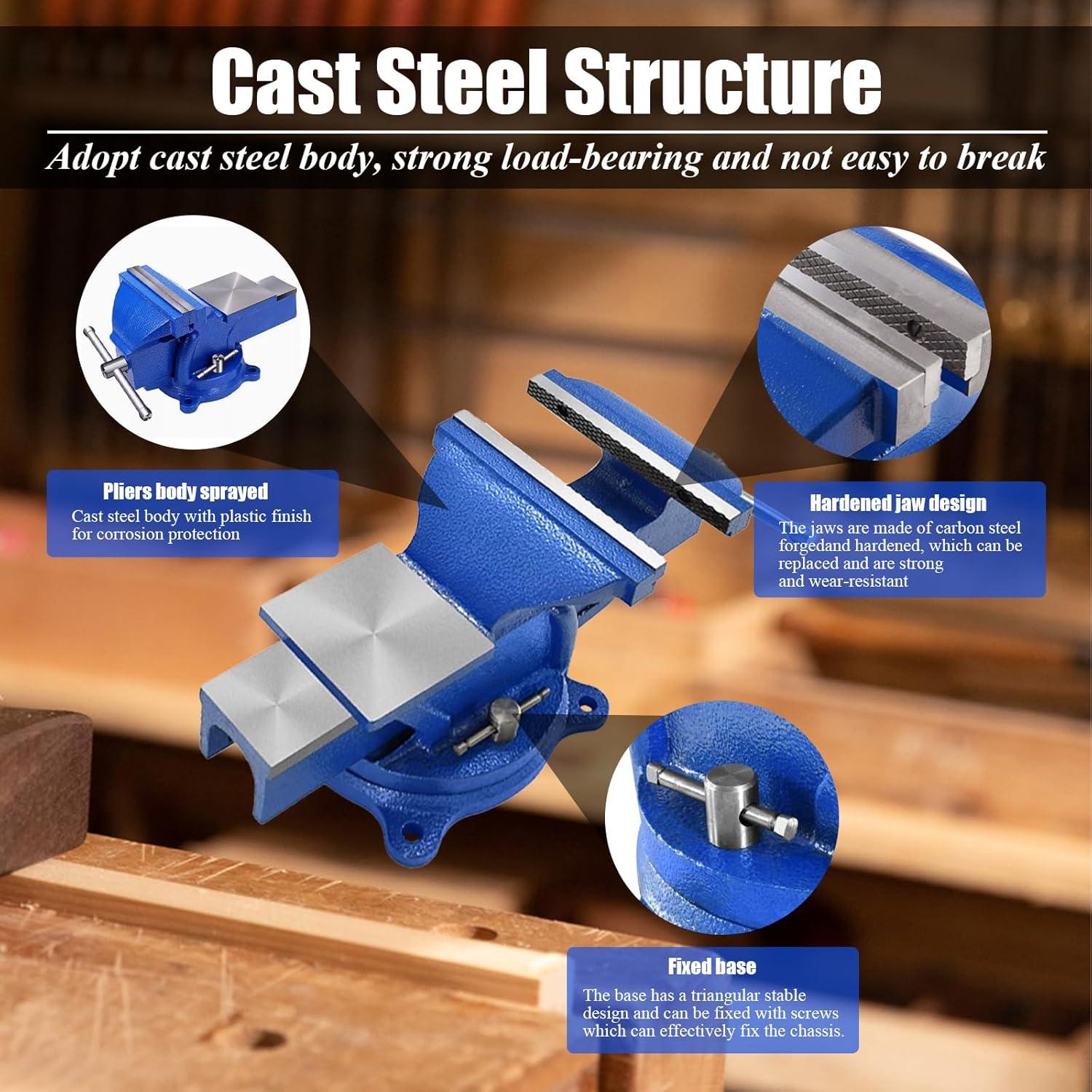 Prensa de banco pesada D LIAN DONG 6" acero 7.36 kg