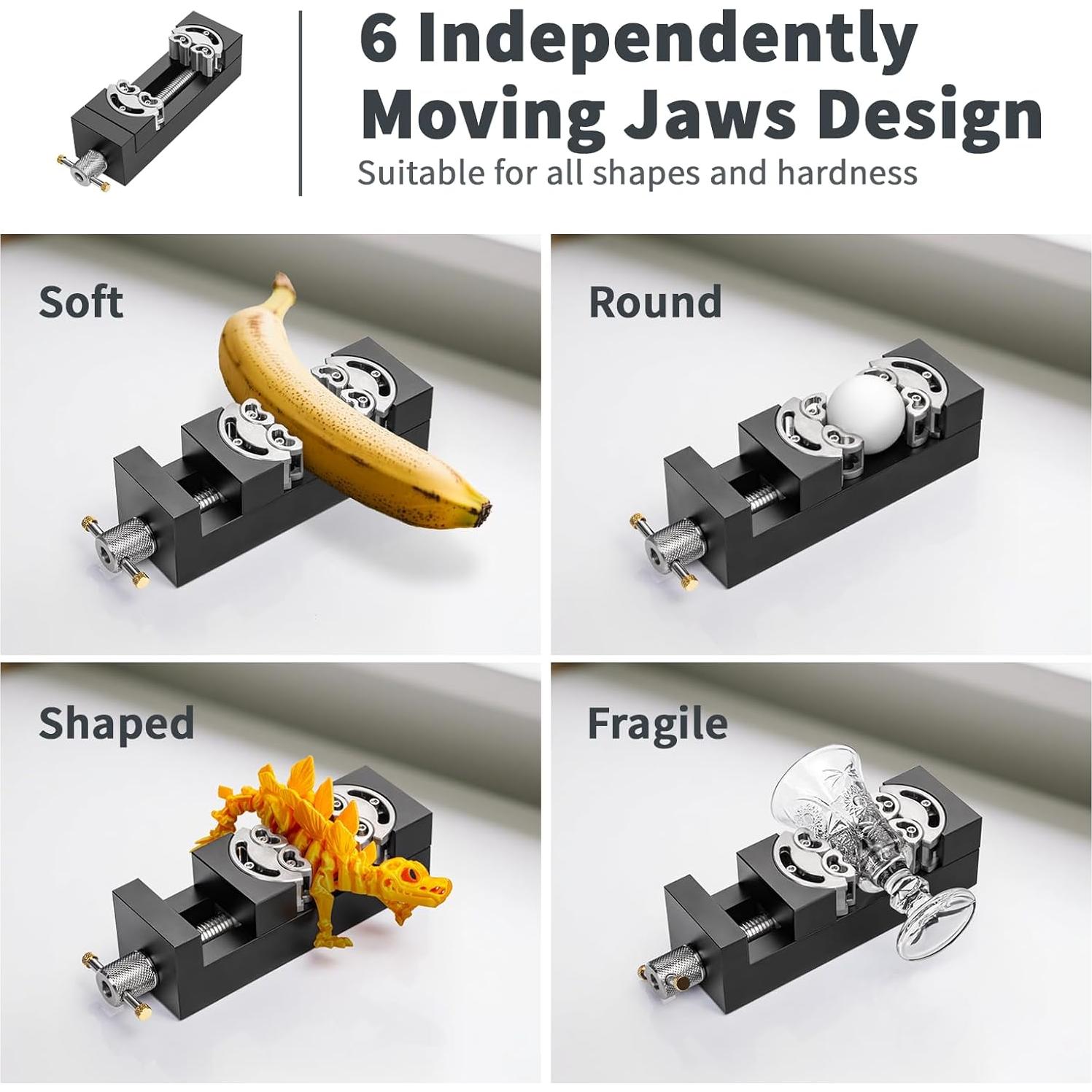 Mini Prensa de Banco Fractal WhiteRhino - Aluminio Aeroespacial 0.92 kg