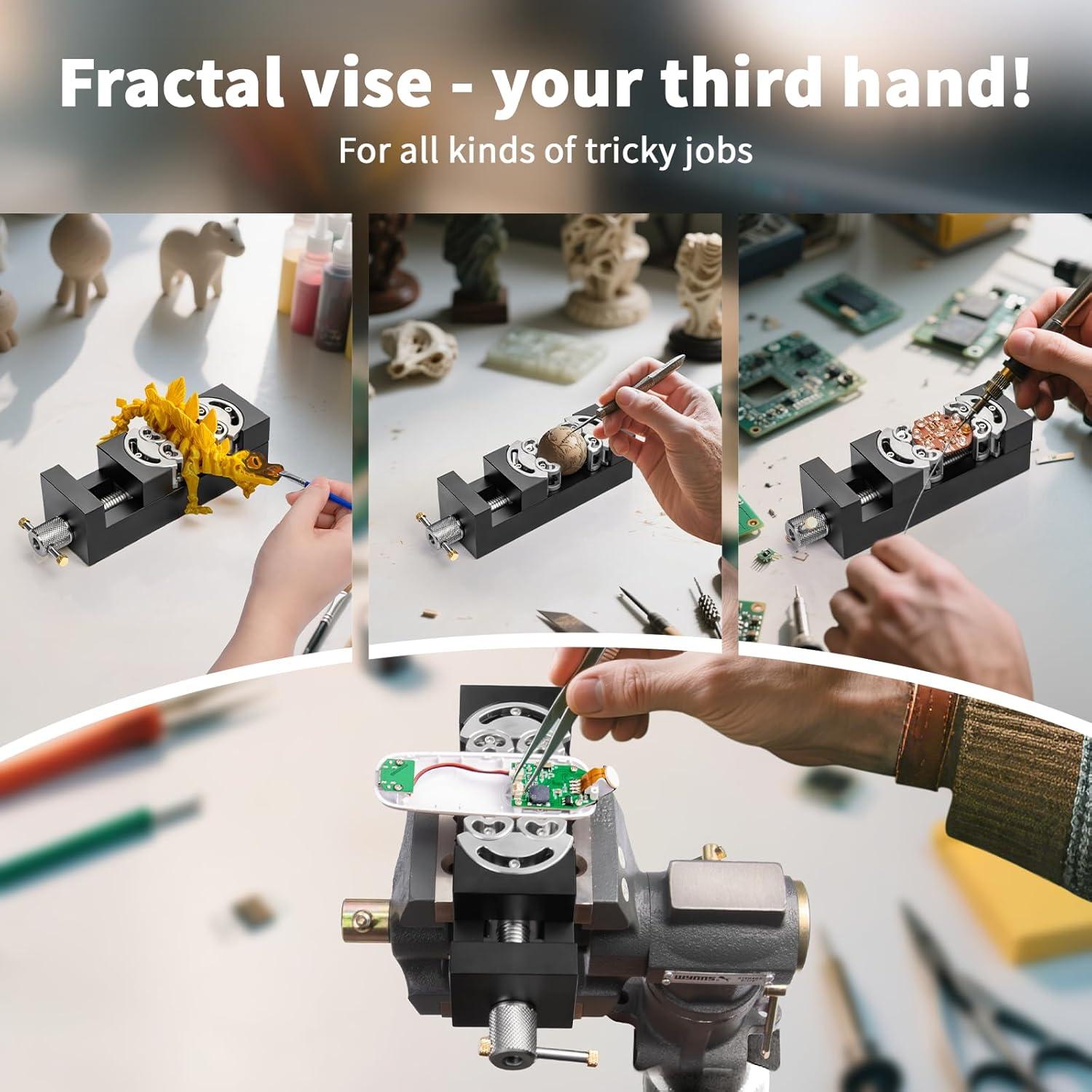 Mini Prensa de Banco Fractal WhiteRhino - Aluminio Aeroespacial 0.92 kg