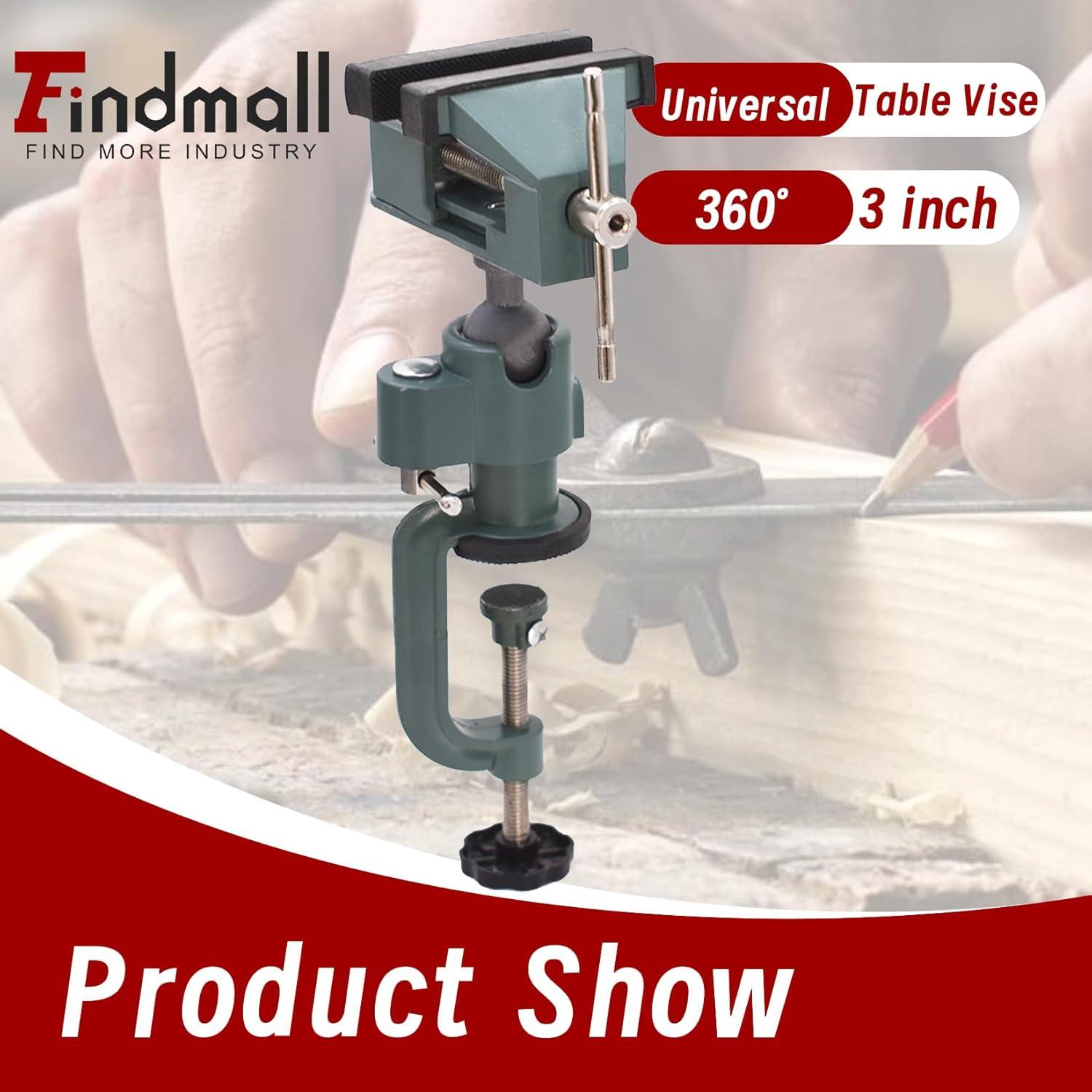 Vise de Banco Universal Findmall 8 cm Aluminio Giratorio 360°