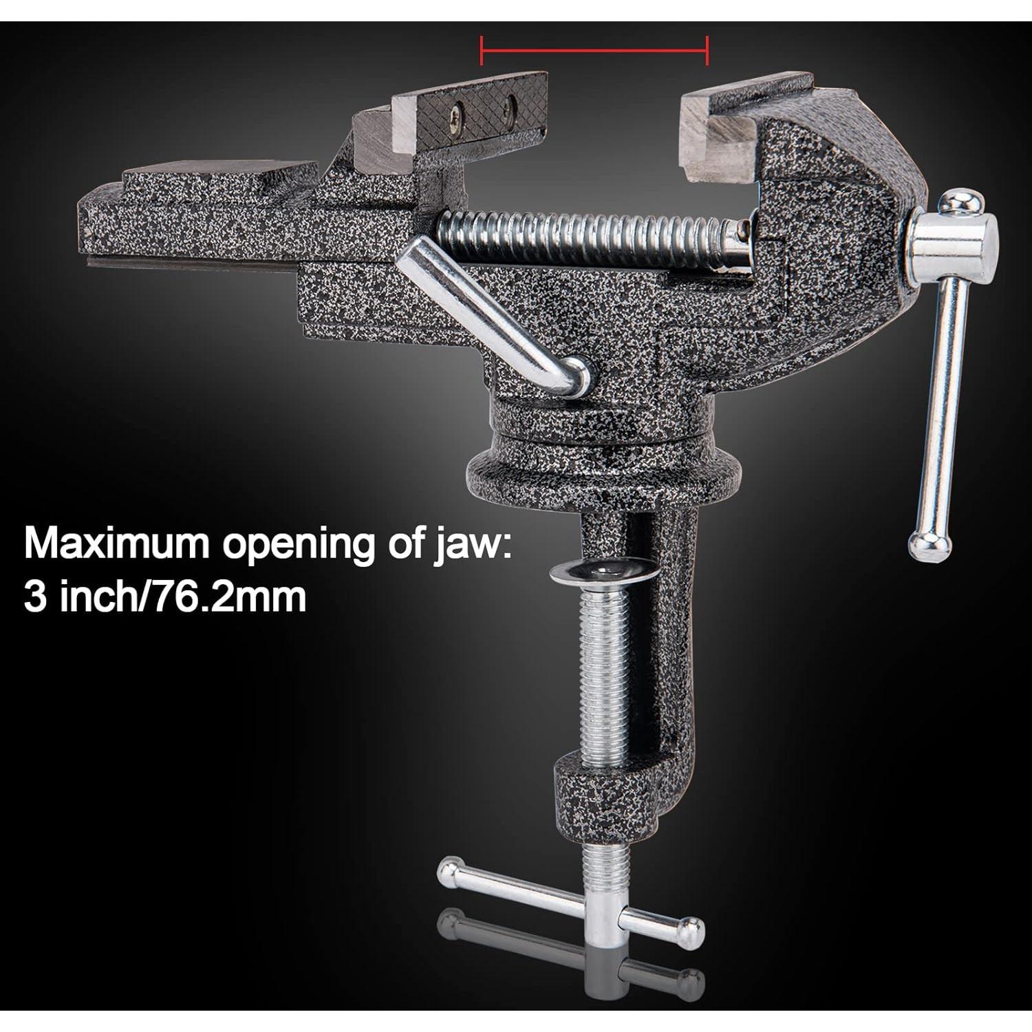 Morsa Universal de Mesa 76.2mm OEN, Base Giratoria 360°