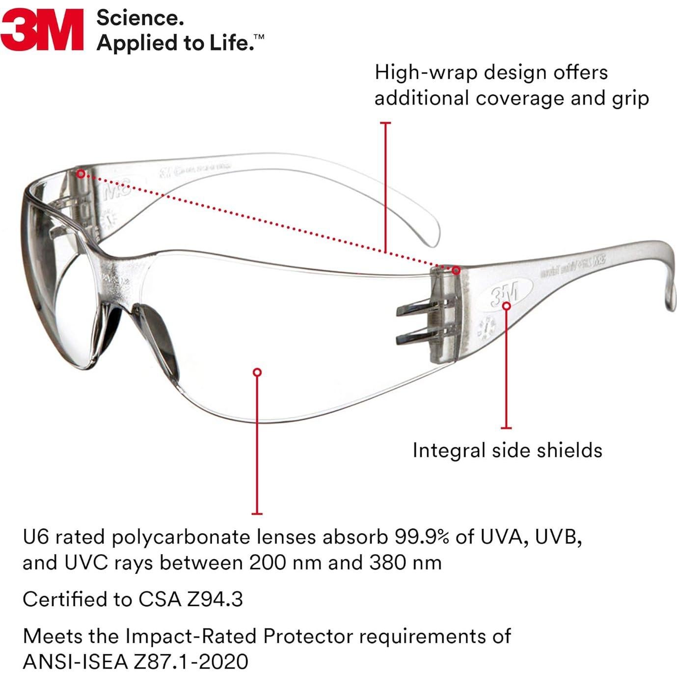 Gafas de Seguridad 3M Virtua Antivaho 20 Pares Unisex