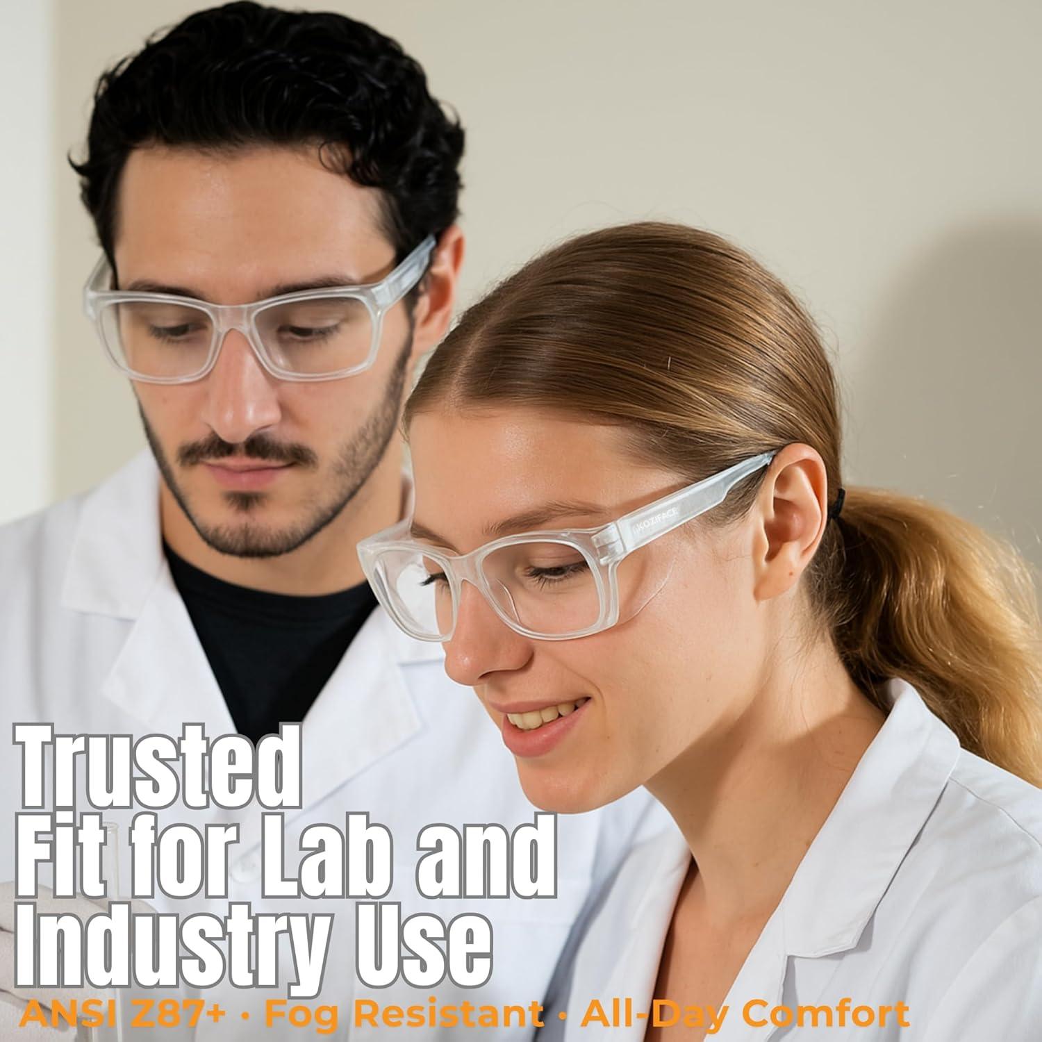 Gafas de Seguridad KOZIFACE E52C Antivaho Z87+ Lentes Claras