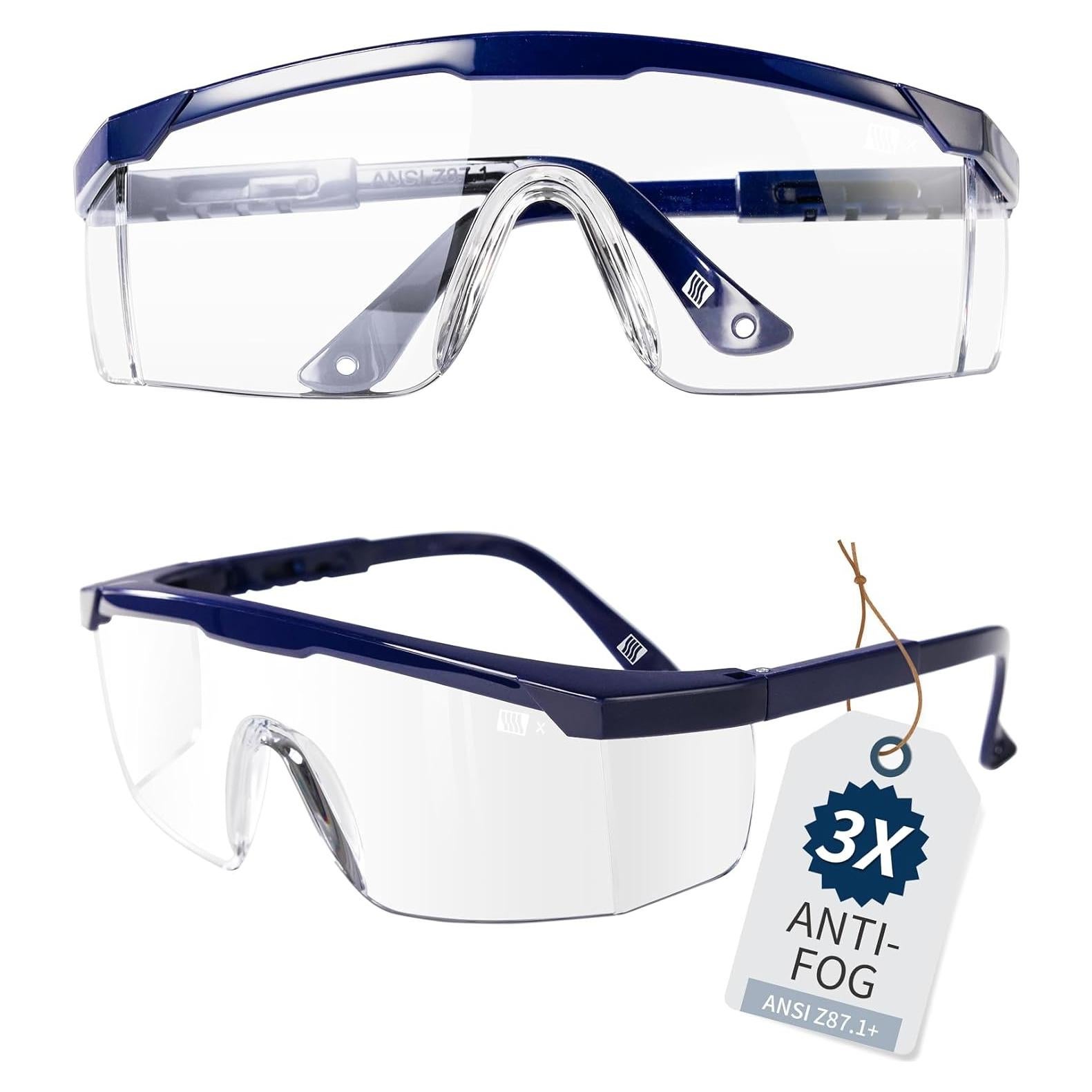 Gafas de Seguridad LANON Anti-Niebla 2.5x ANSI Z87.1 Ajustables