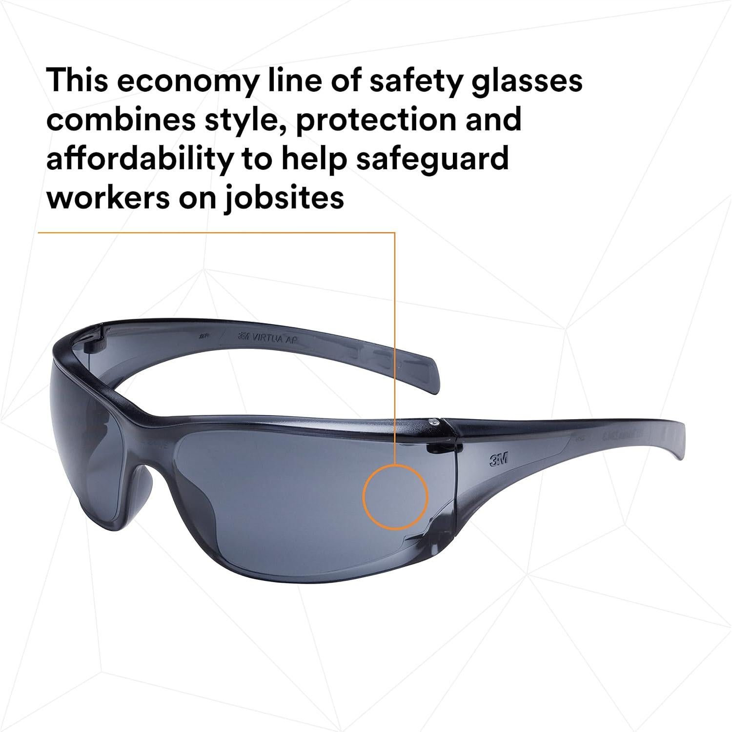 Gafas de Seguridad 3M Virtua AP Antivaho Lente Gris Unisex