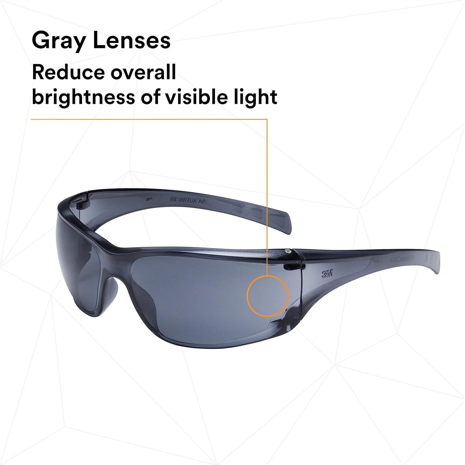 Gafas de Seguridad 3M Virtua AP Antivaho Lente Gris Unisex