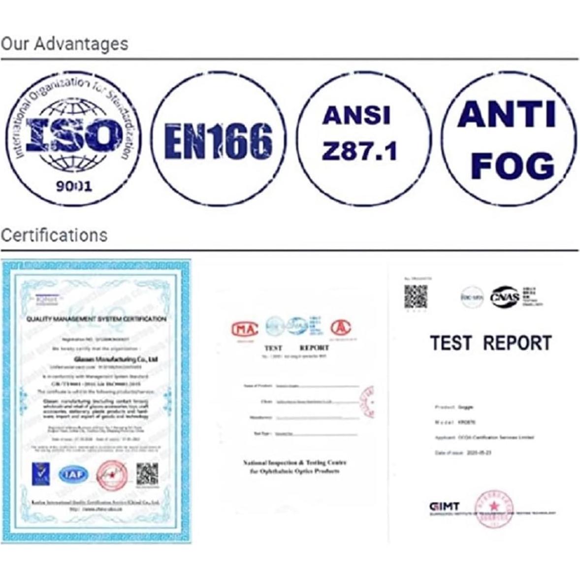 Gafas de Seguridad Euxor Antivaho y Resistentes a Impactos