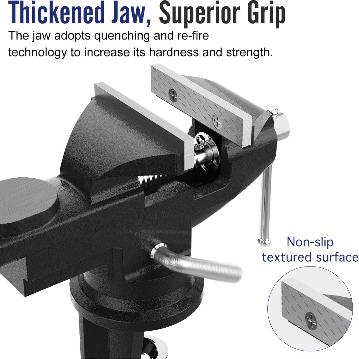 Morsa de Banco Universal Housolution 3" con Base Giratoria