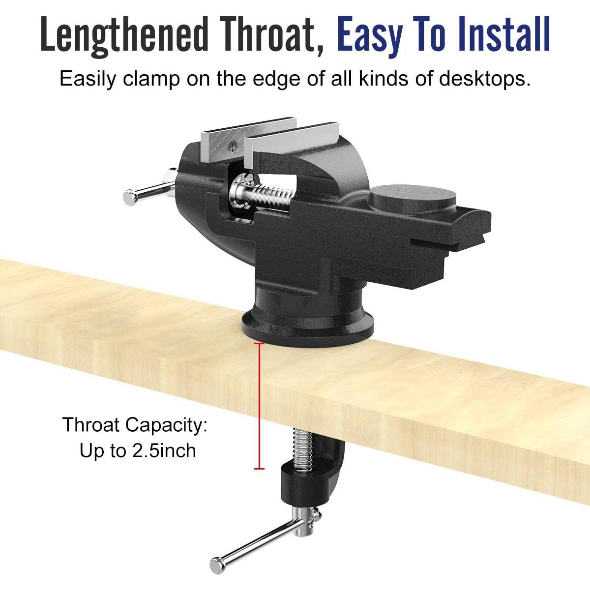 Morsa de Banco Universal Housolution 3" con Base Giratoria