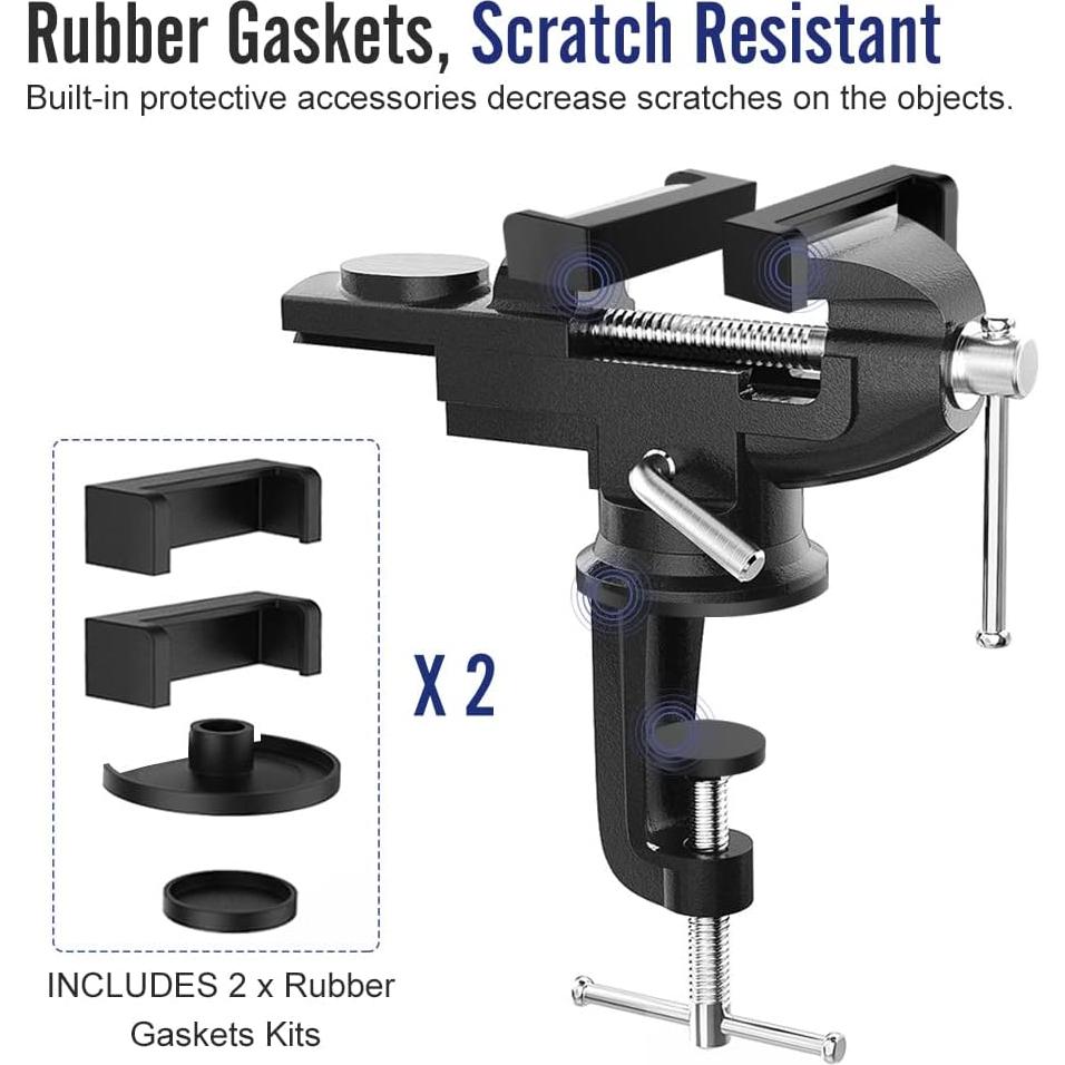 Morsa de Banco Universal Housolution 3" con Base Giratoria