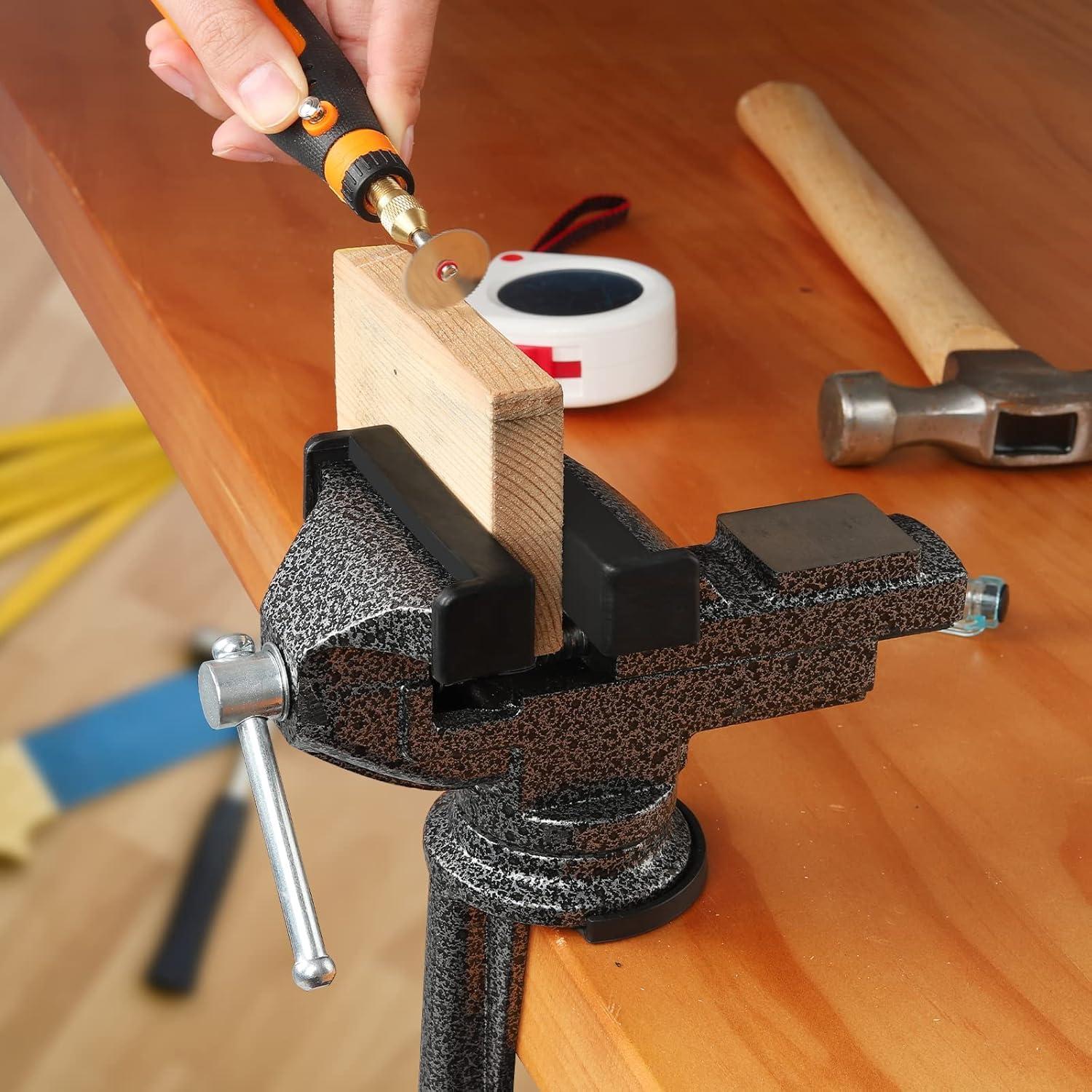 Prensa Universal GOXAWEE 80mm con Base Giratoria 360°