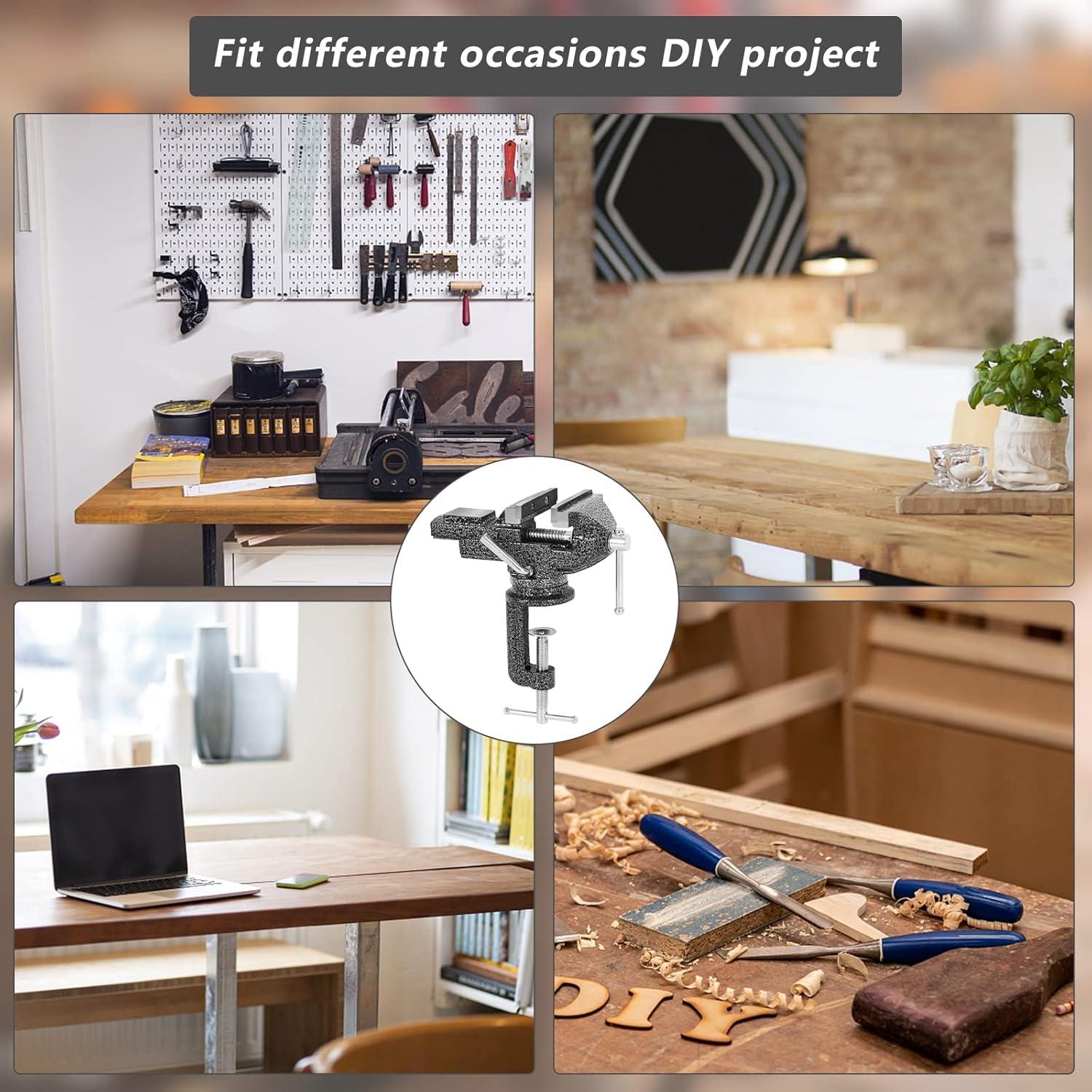 Prensa Universal GOXAWEE 80mm con Base Giratoria 360°