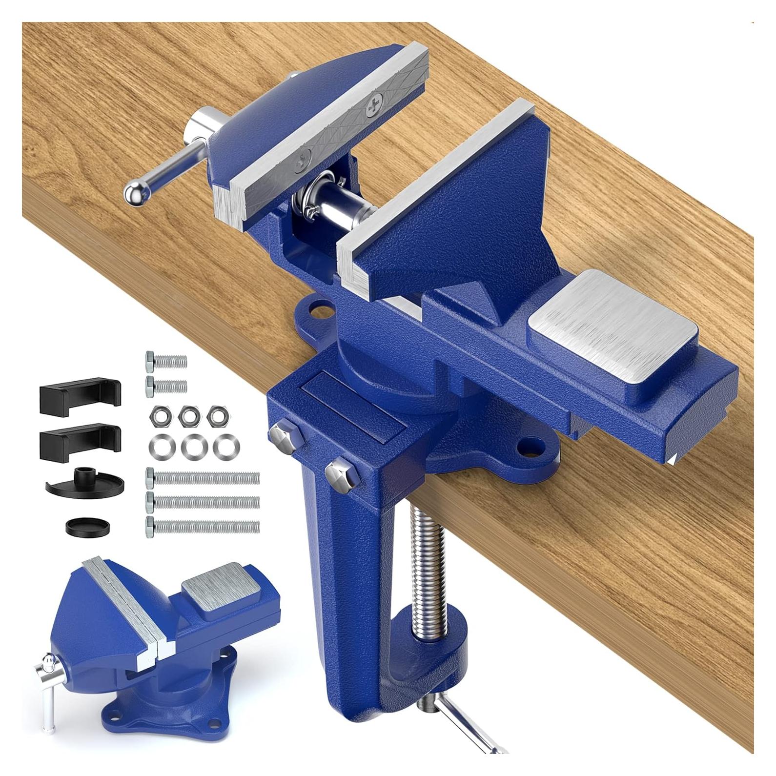 Torno de Banco 2 en 1 Shangyoyi 8.13 cm Azul Multifuncional