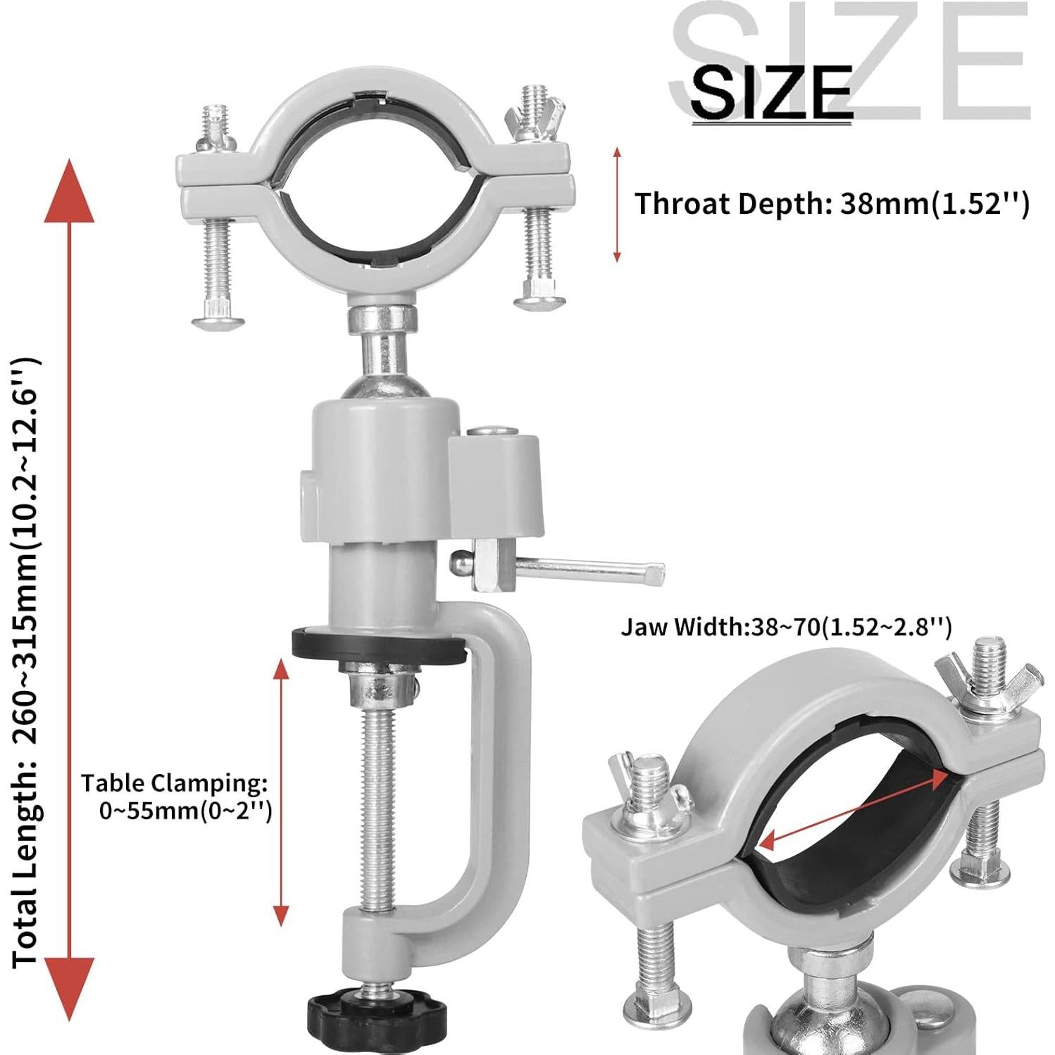 Morsa de Banco Multifuncional Baiwen 44-58mm Aluminio