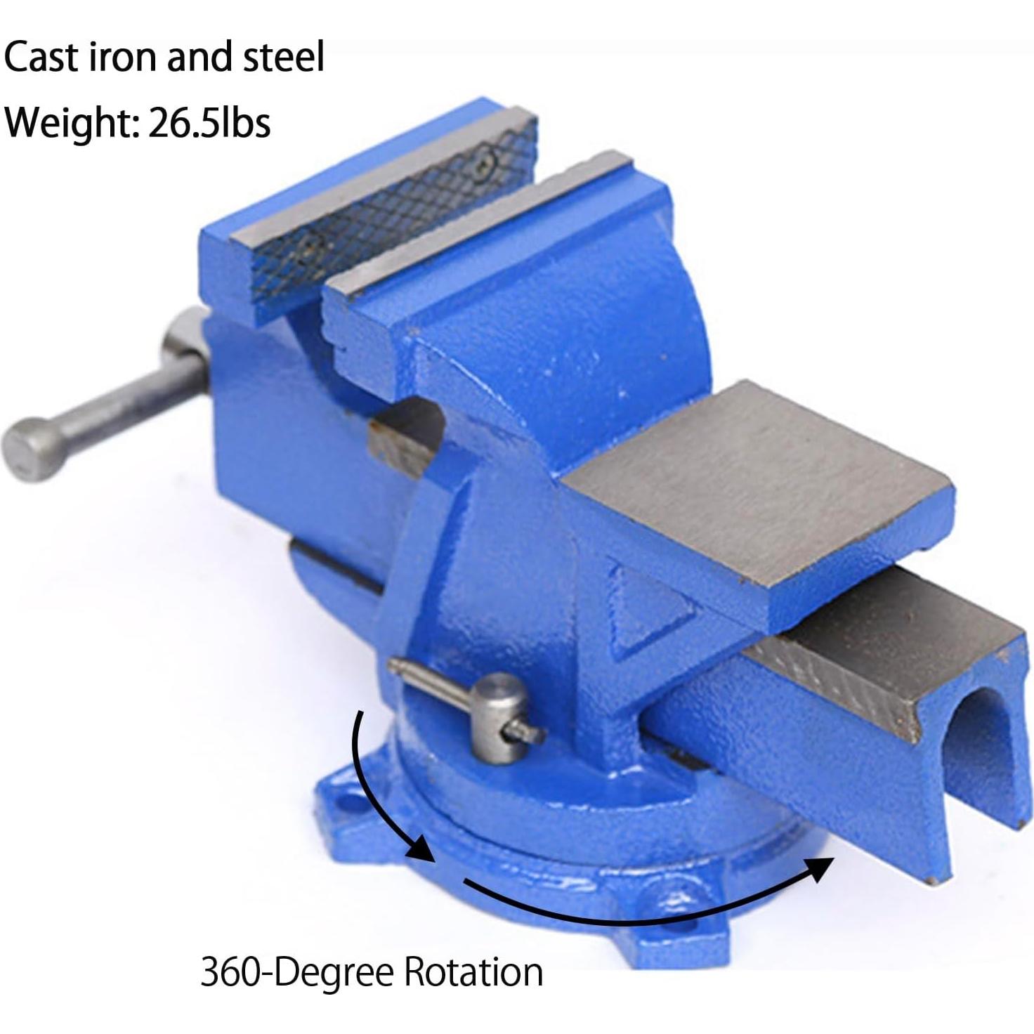 Prensa de Banco 150mm Mefape con Cabezal Rotativo 360°