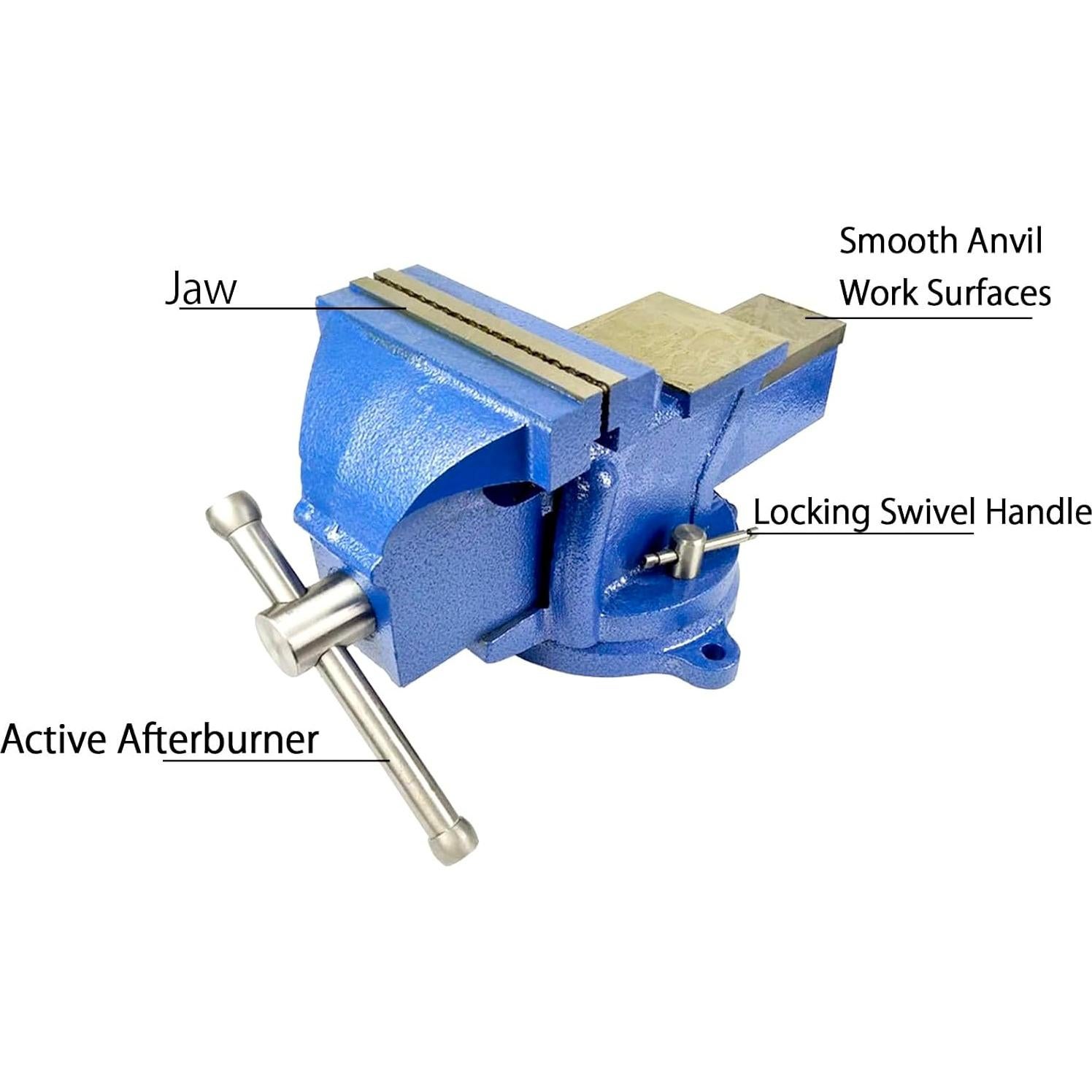 Prensa de Banco 150mm Mefape con Cabezal Rotativo 360°
