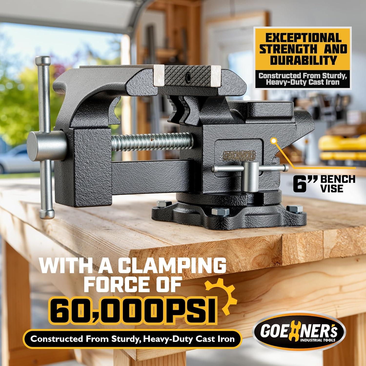 Prensa de banco 15.24 cm GOEHNER's con base giratoria