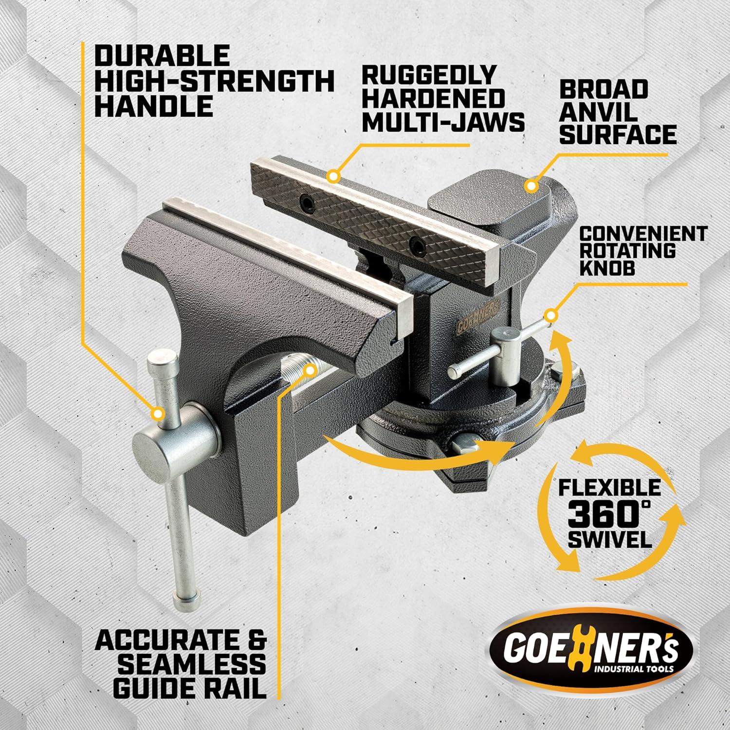 Prensa de banco 15.24 cm GOEHNER's con base giratoria