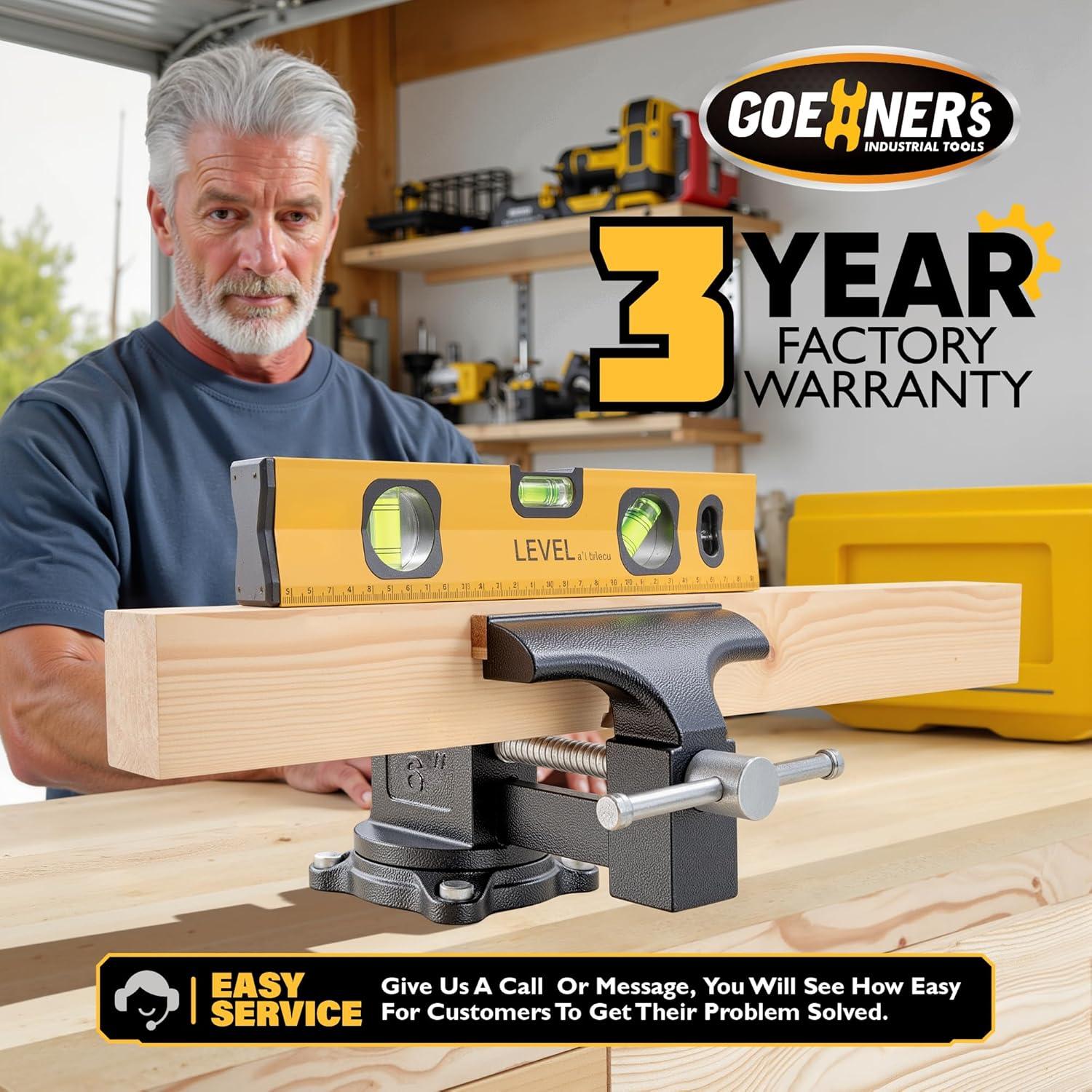 Prensa de banco 15.24 cm GOEHNER's con base giratoria