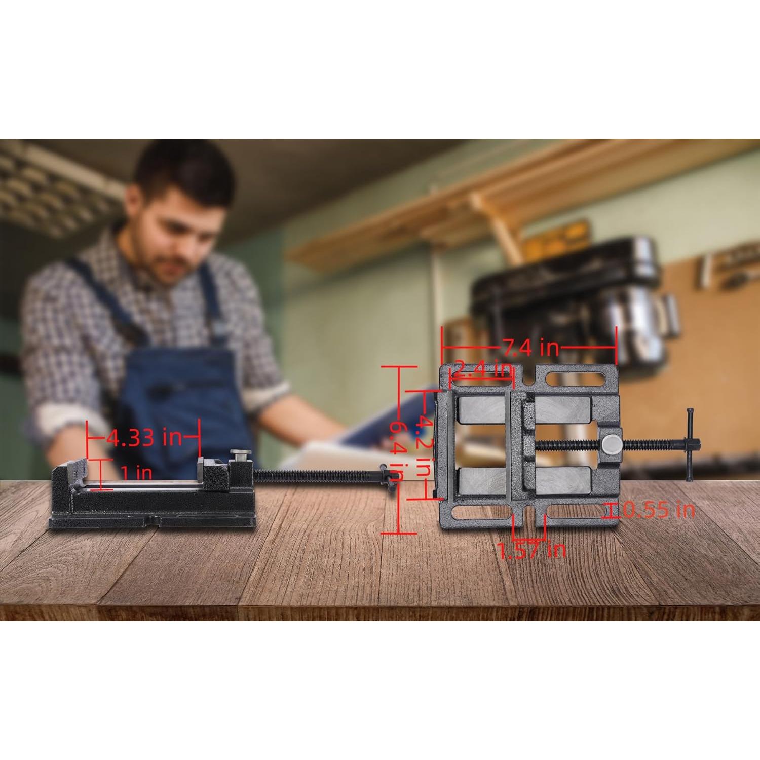 Prensa de Taladro ZTUKOMN 4" Alta Resistencia 3.17 kg