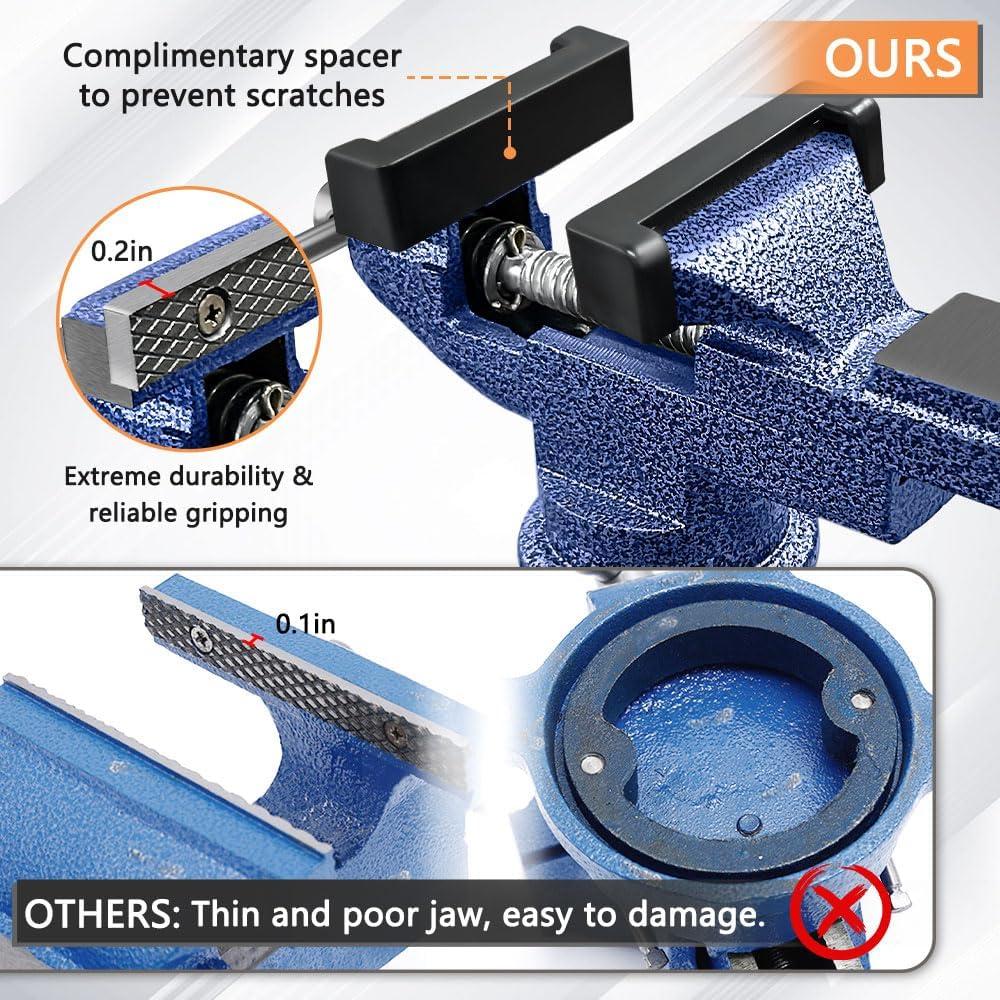 Morsa de Mesa COLCUT 7.87 cm 360° Portátil para Carpintería