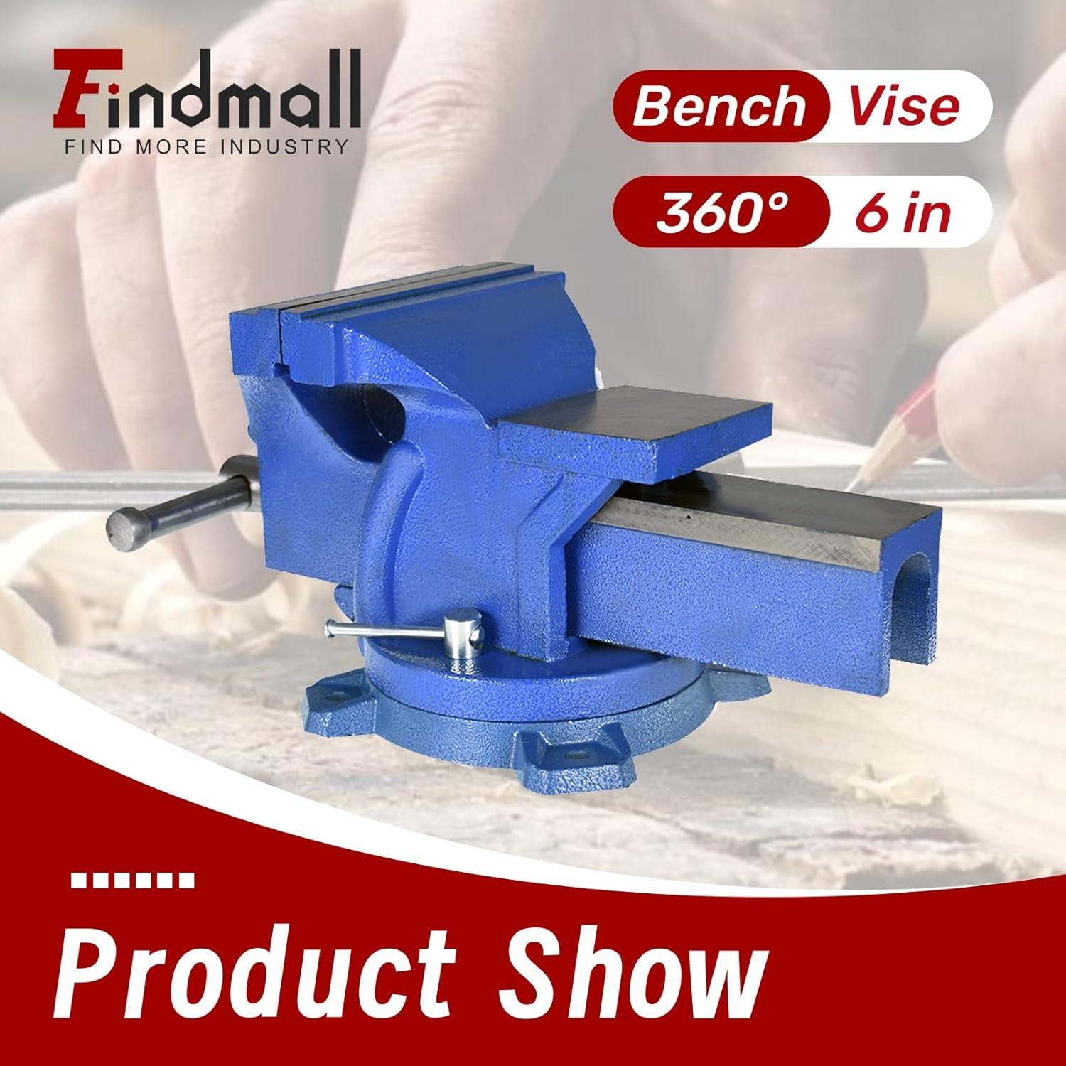 Prensa de Banco Findmall 15.24 cm Servicio Pesado Base Giratoria
