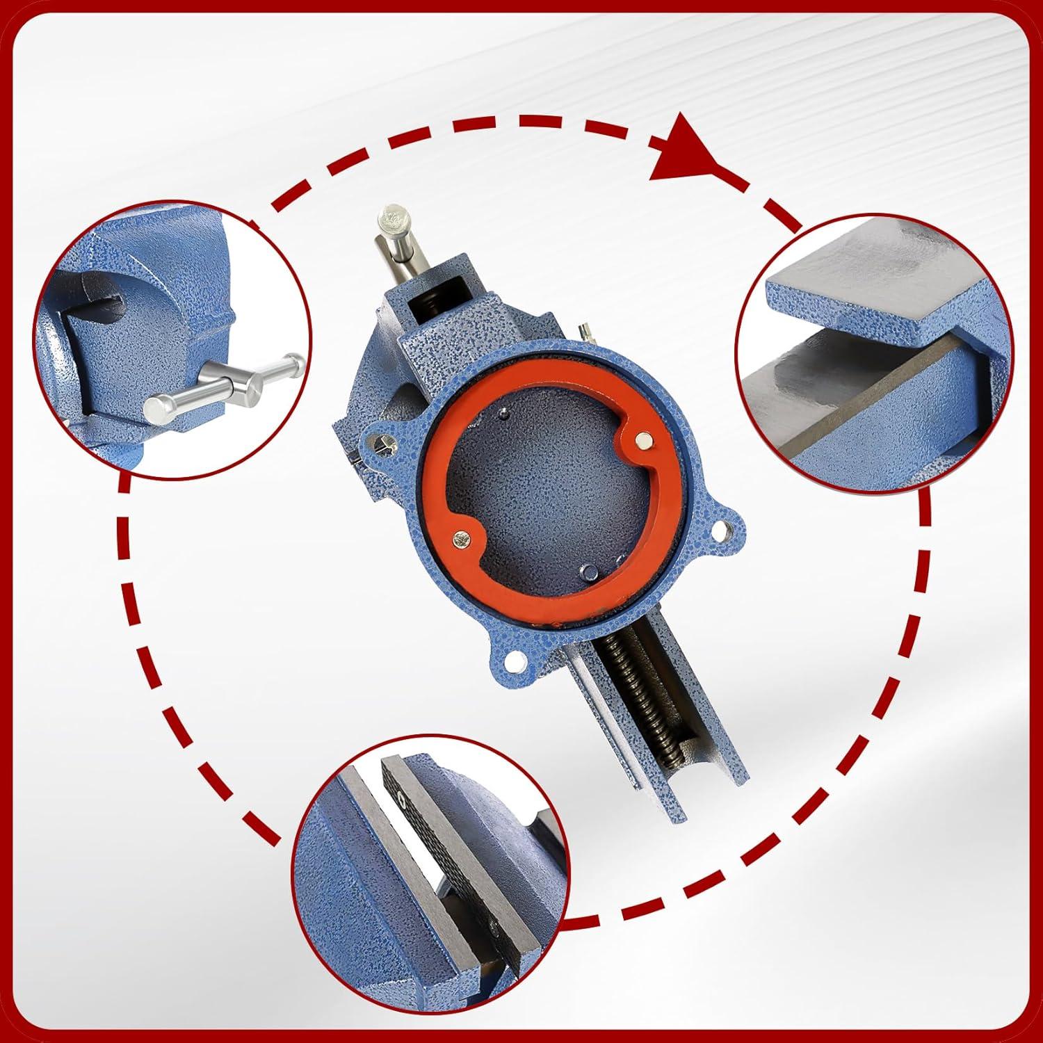 Prensa de Banco Findmall 15.24 cm Servicio Pesado Base Giratoria