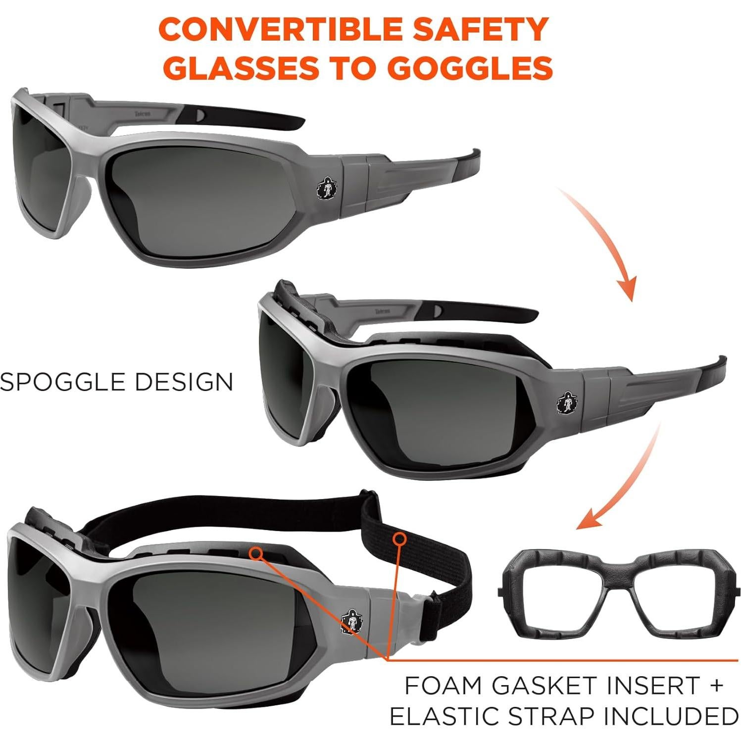 Gafas de Seguridad Convertibles Ergodyne Skullerz LOKI Antivaho