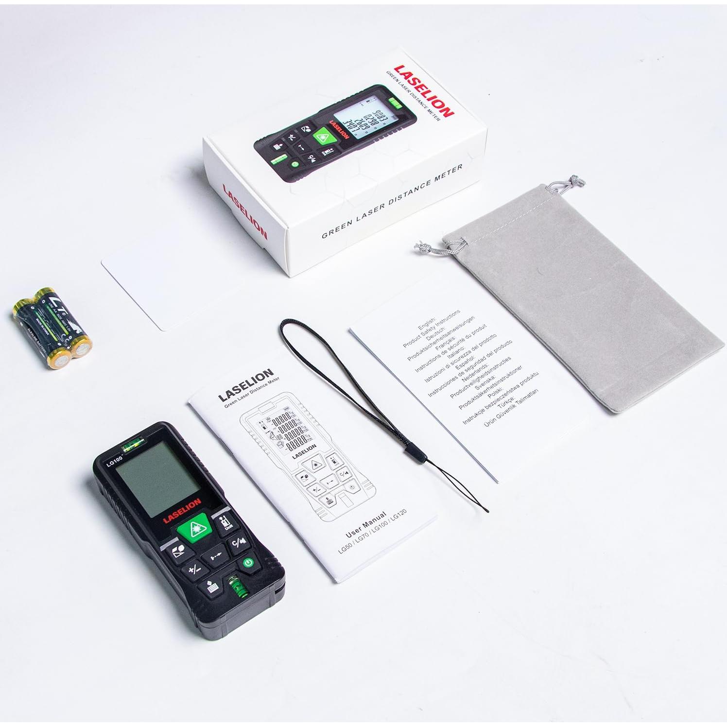 Medidor de Distancia Láser LASELION LG50 50m Pantalla LCD