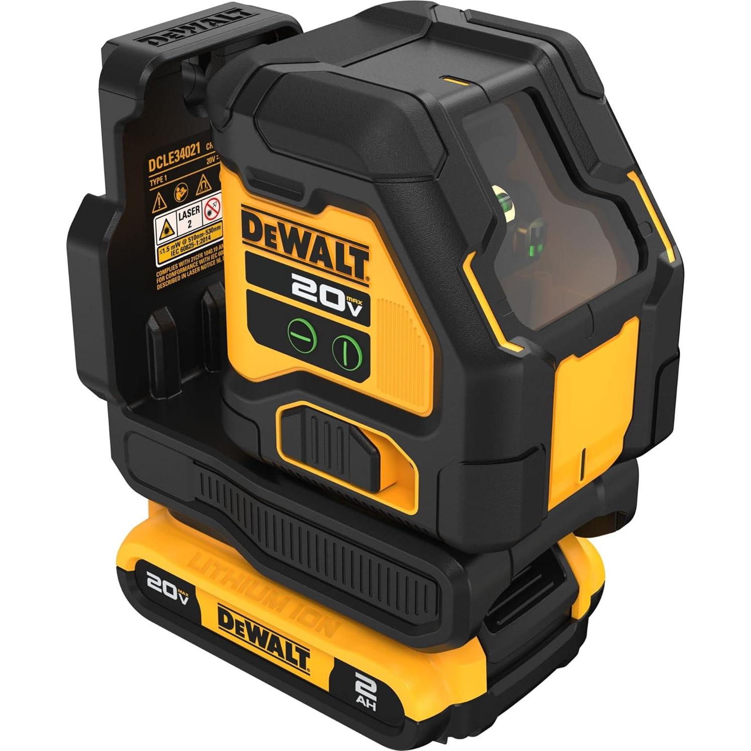 Nivel Láser Cruzado DEWALT 20V MAX Verde DCLE34021D1
