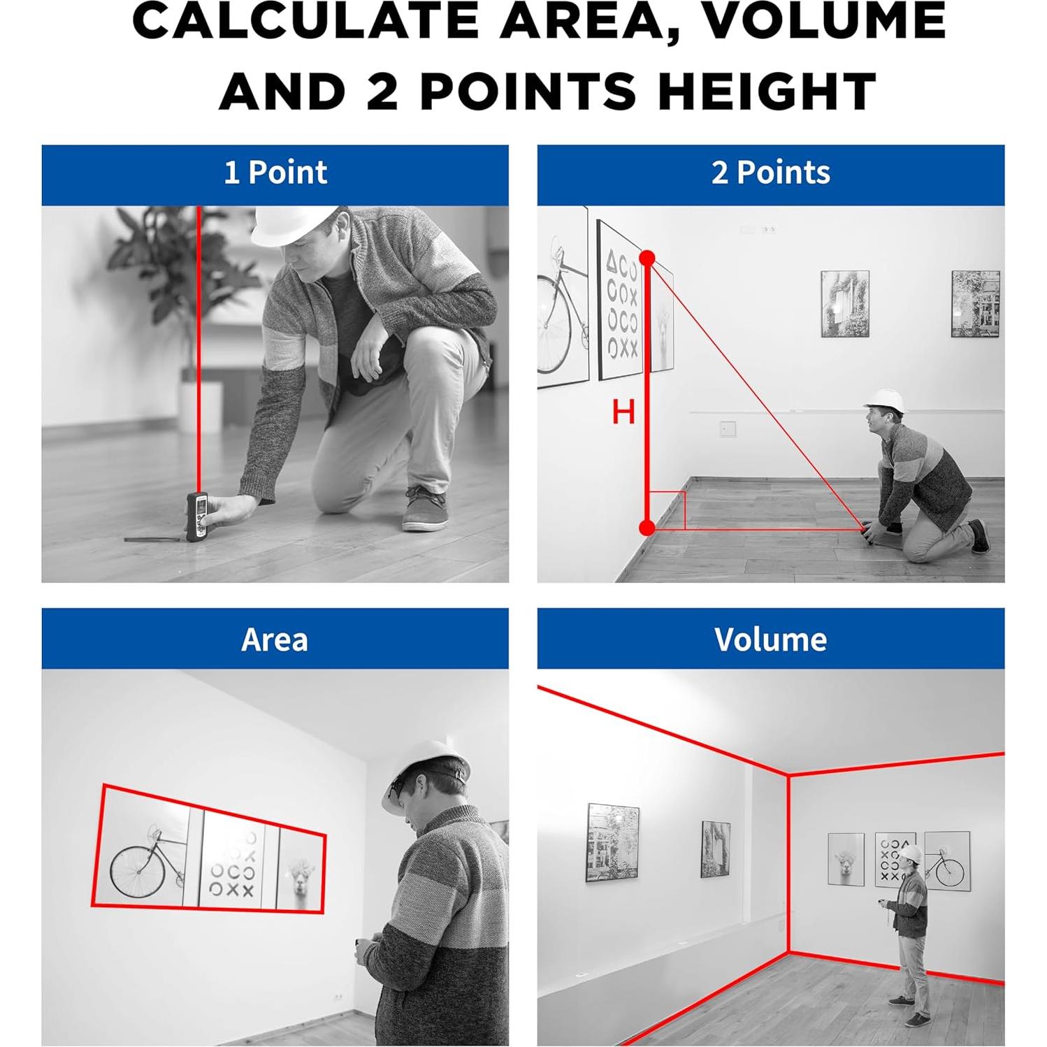 Medidor de Distancia Láser EAGLINE EGL165 50.29m Azul