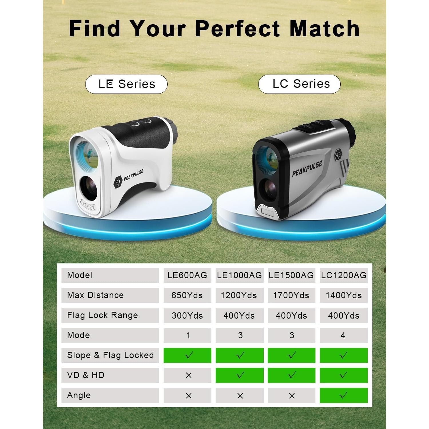 Buscador de Rango de Golf PEAKPULSE LE1000AG 10-1200m 6X