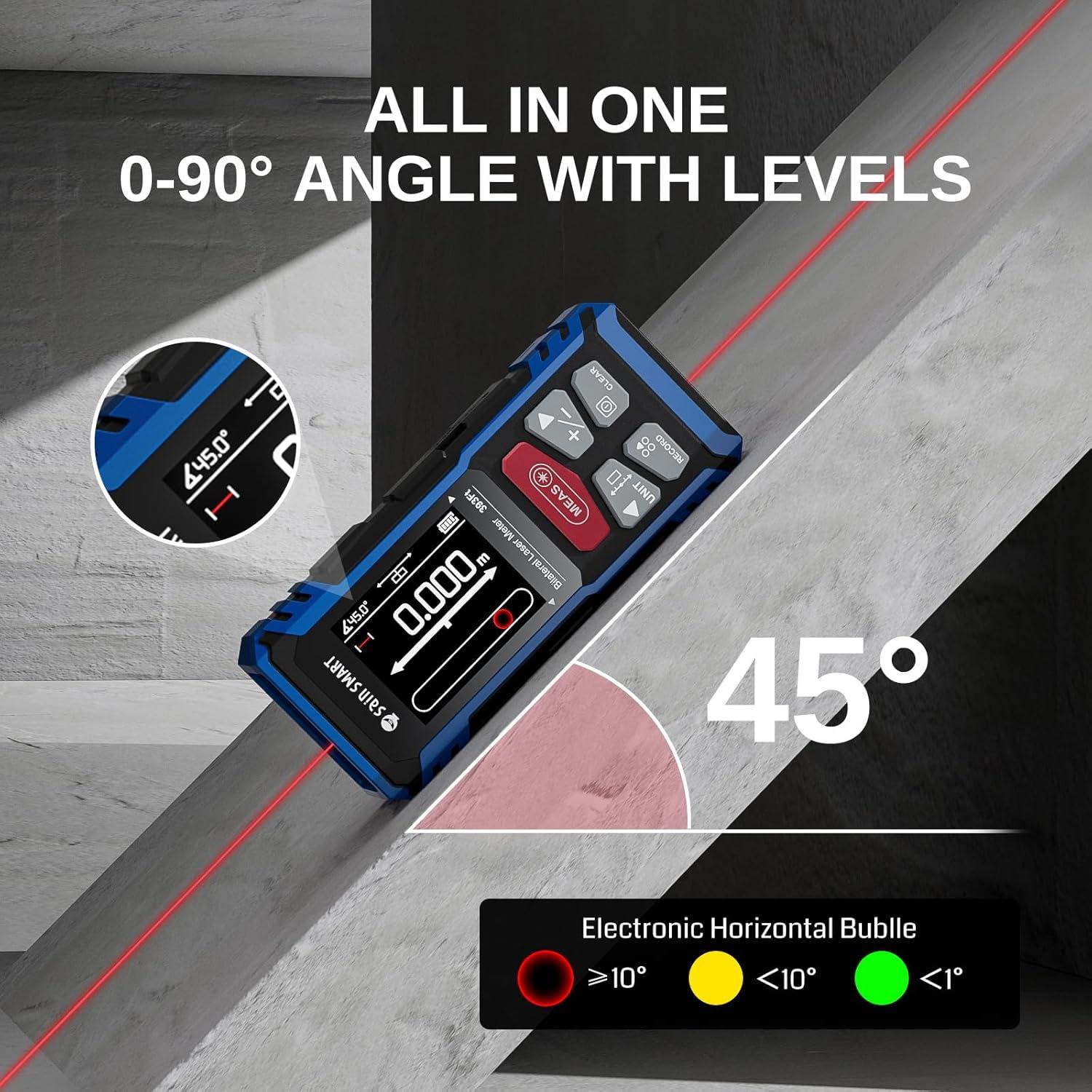 Medidor de Distancia Láser Doble SainSmart BLM-393R 120m