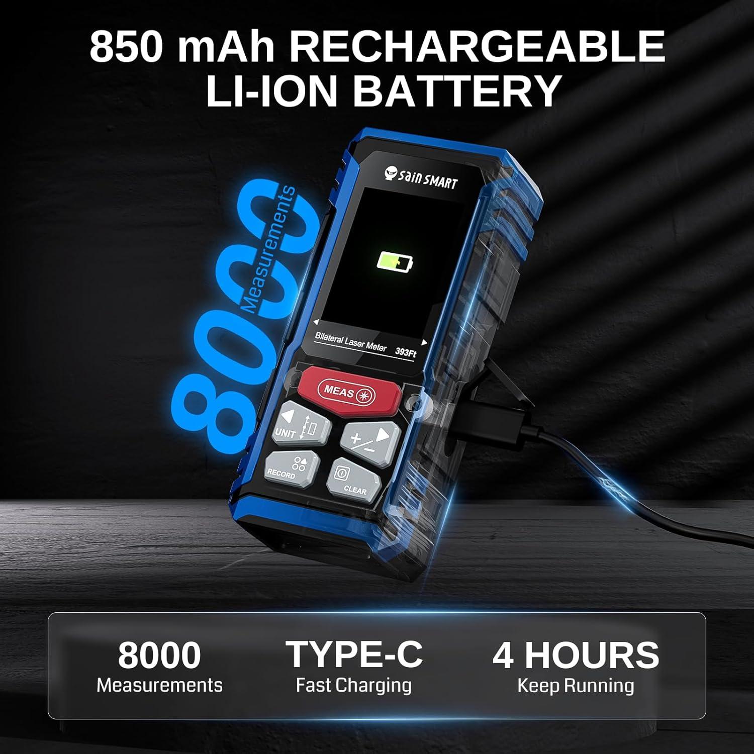 Medidor de Distancia Láser Doble SainSmart BLM-393R 120m