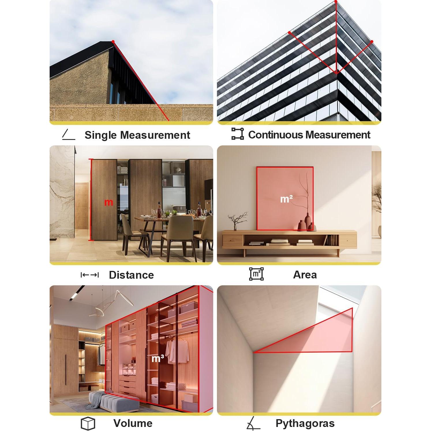 Medidor Láser Nikotek NK50 con Pantalla LCD y 50.29m