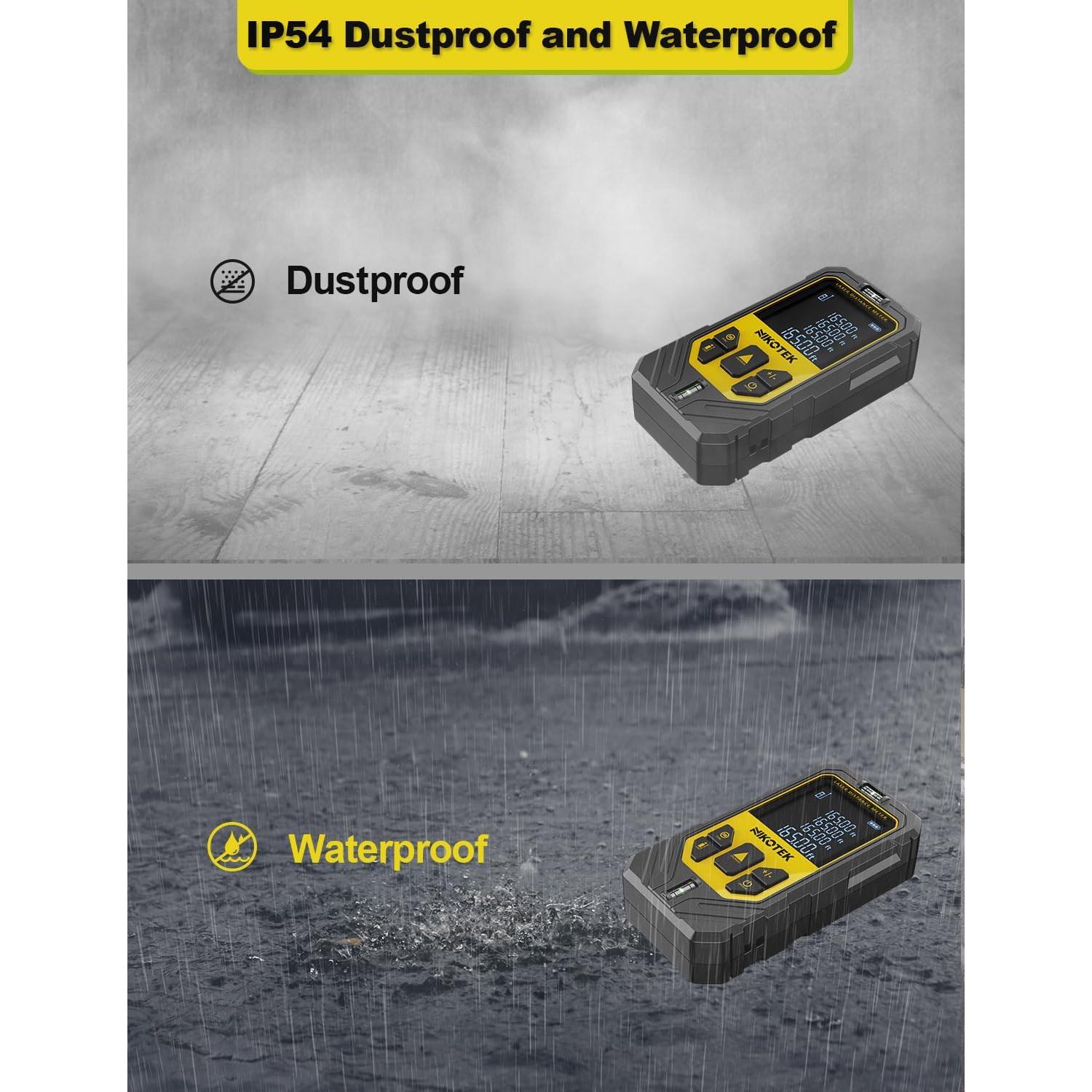 Medidor Láser Nikotek NK50 con Pantalla LCD y 50.29m